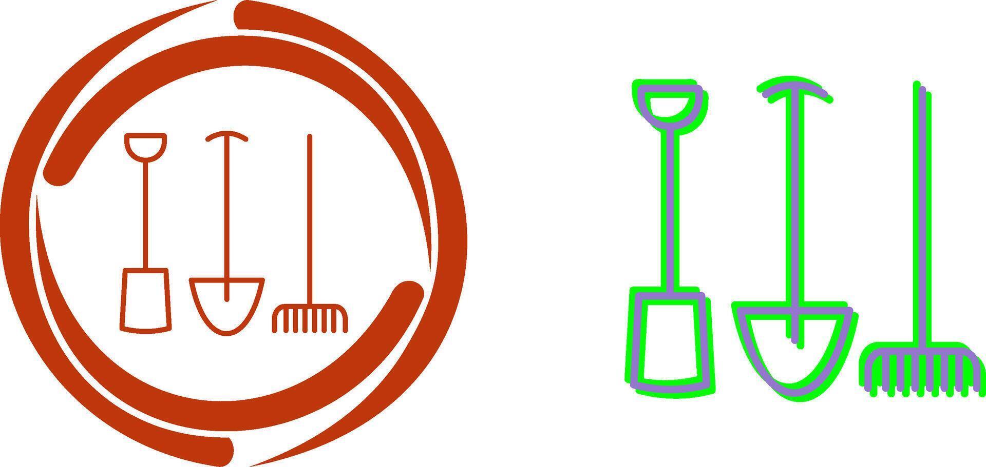 Gardening Tools Icon Design vector