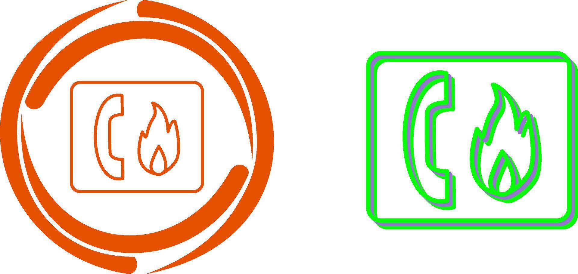 Unique Fire Emergency Icon Design vector