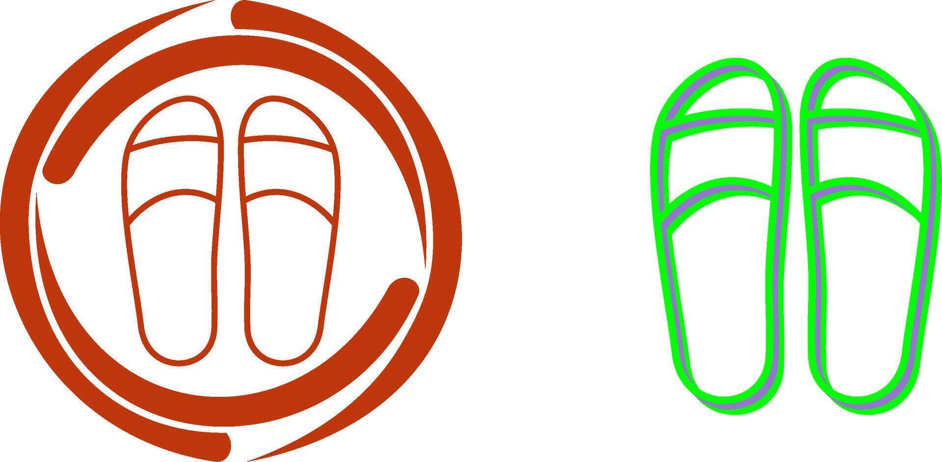 Slippers Icon Design vector