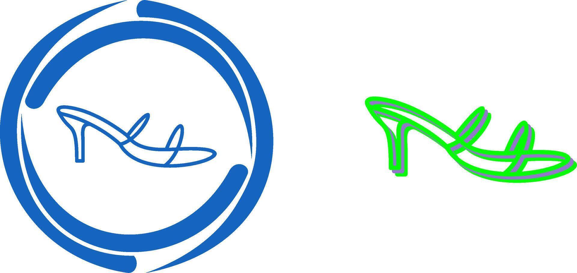 Stylish Sandals Icon Design vector