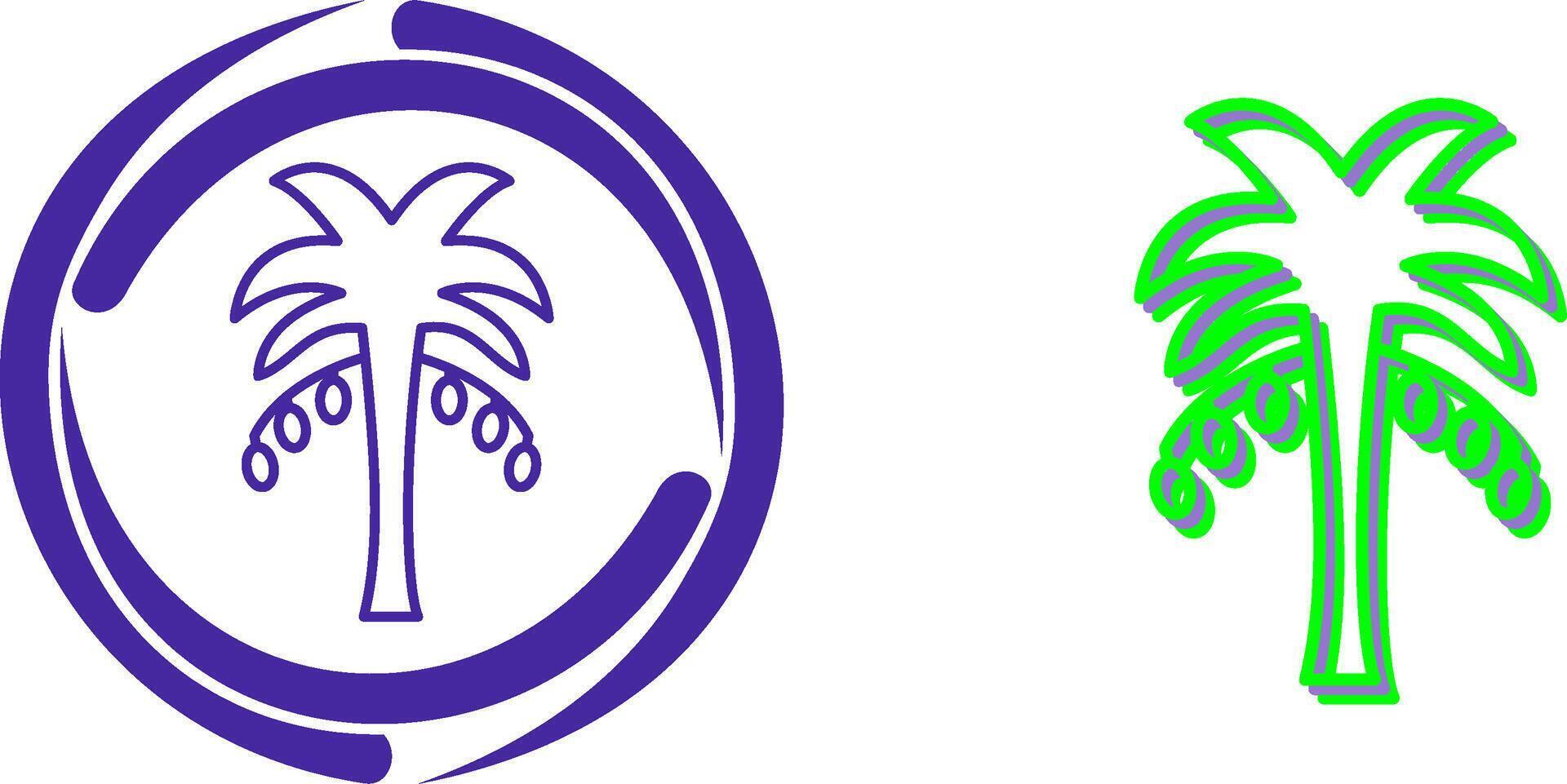 Coconut trees Icon Design vector