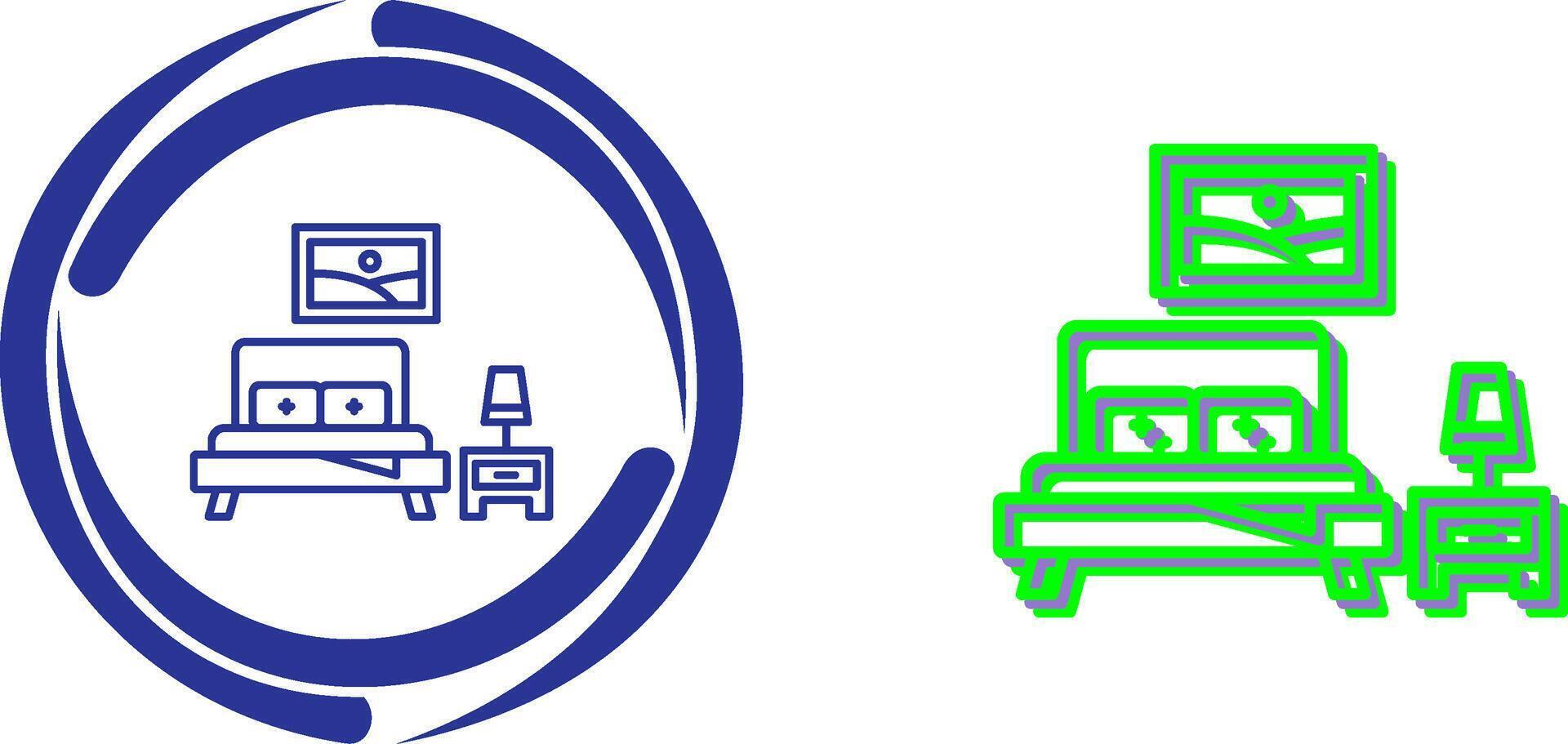 Bedroom Icon Design vector