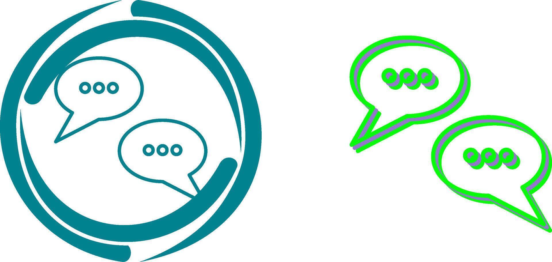 Conversation Bubbles Icon Design vector