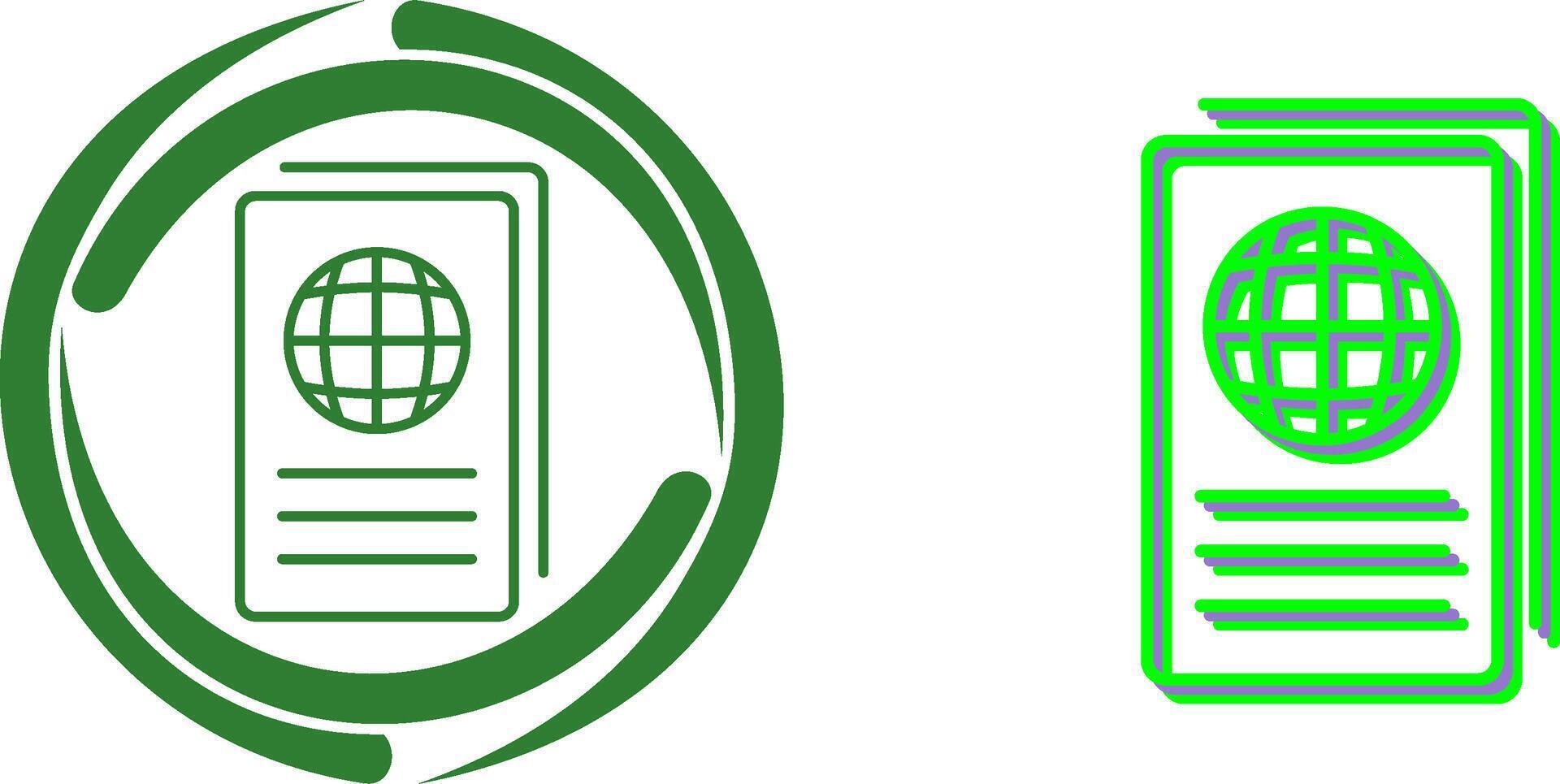Global Report Icon Design vector