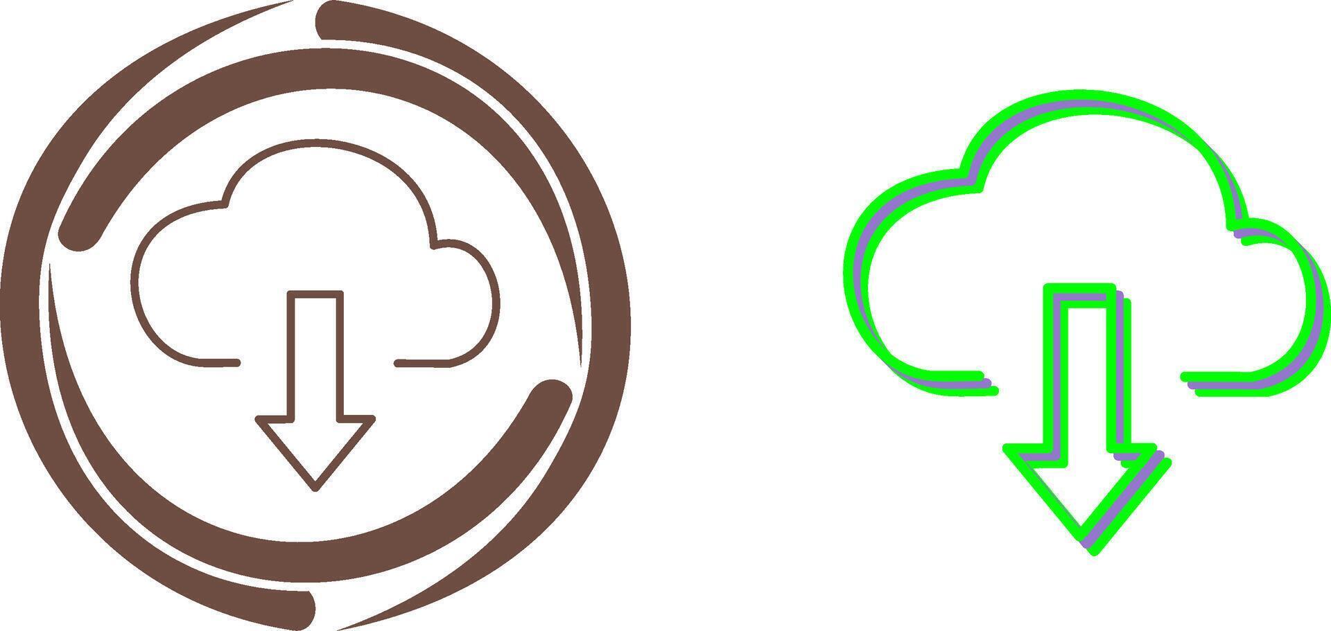 Download from Cloud Icon Design vector