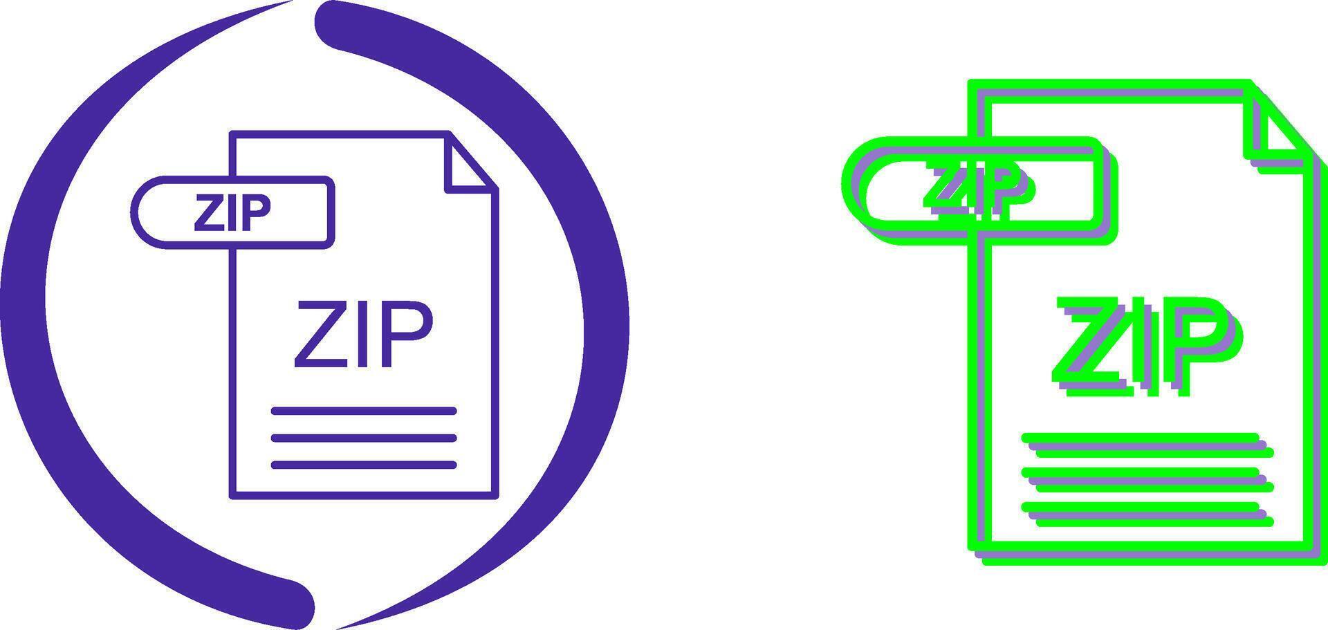 ZIP Icon Design vector