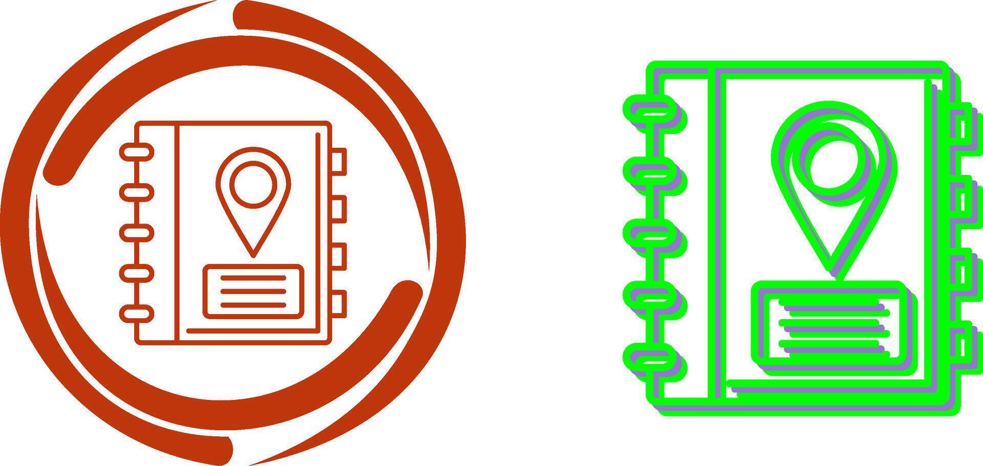 Address Book Icon Design vector