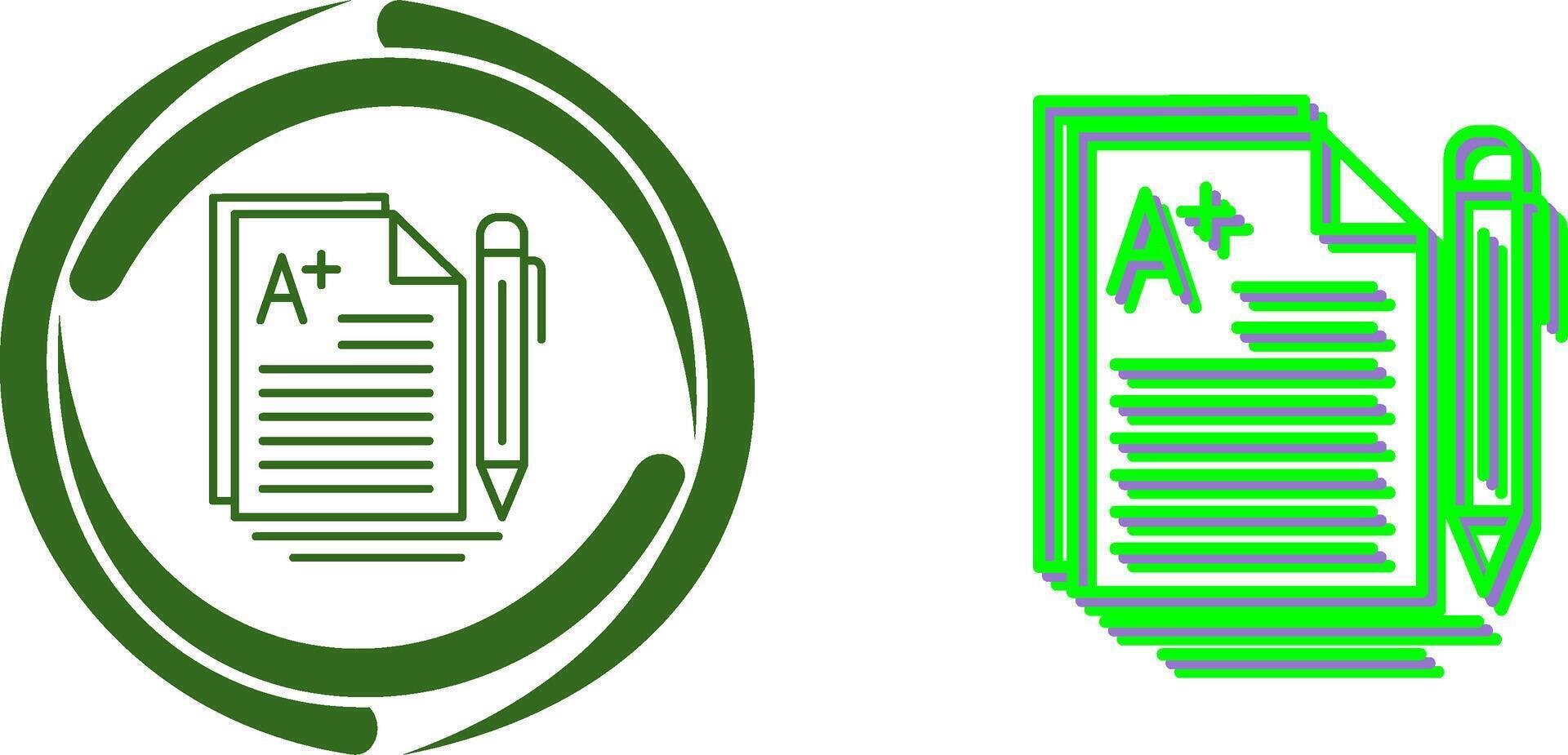 A Grade Icon Design vector