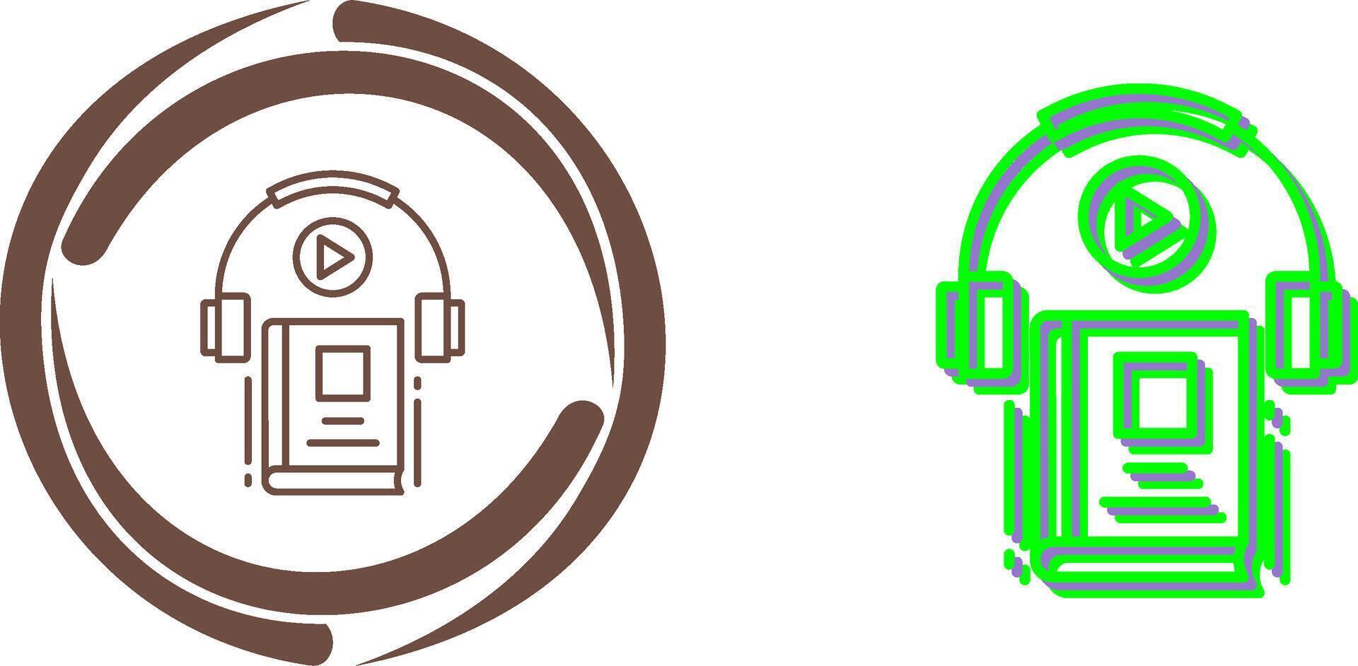 Audio Book Icon Design vector