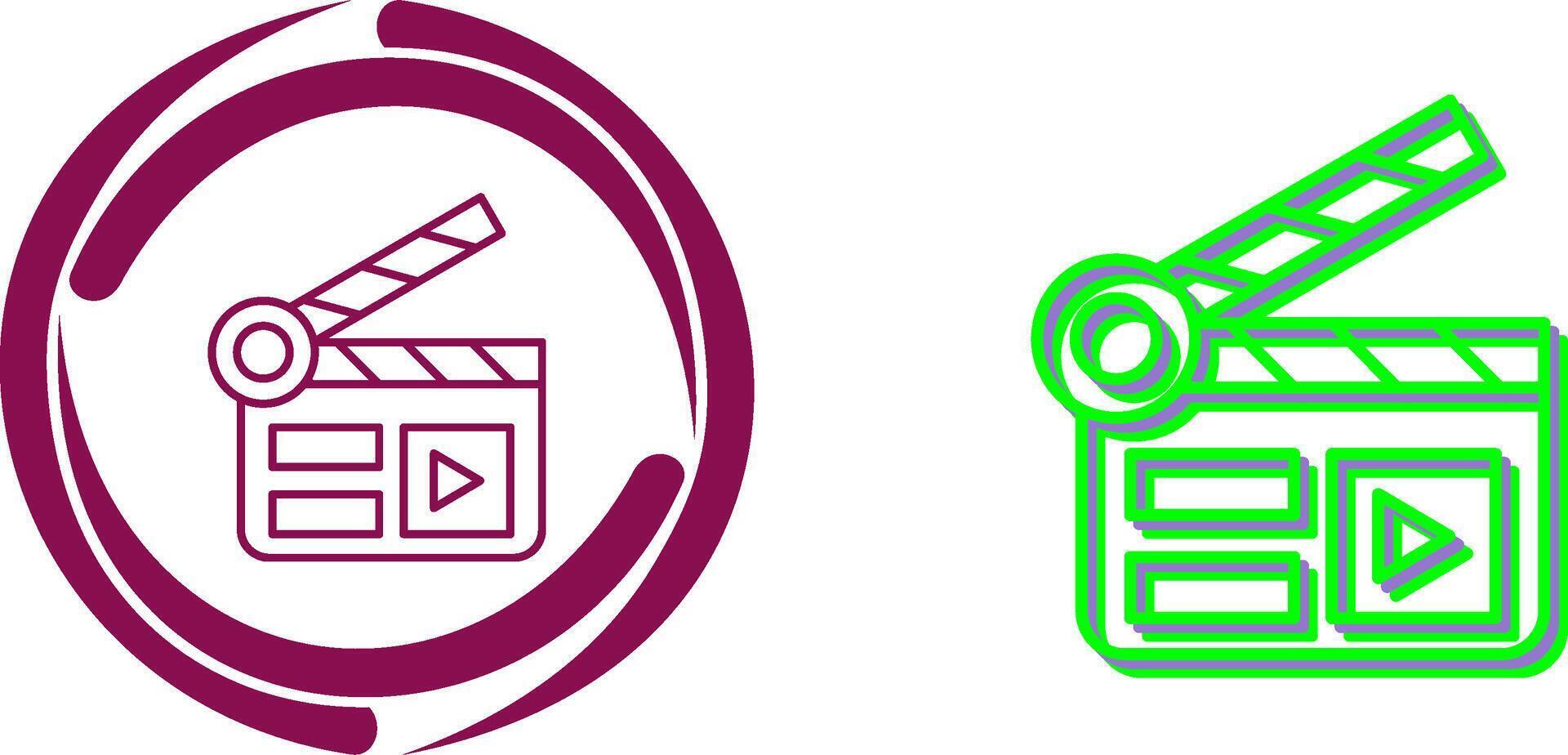 Clapper Board Icon Design vector