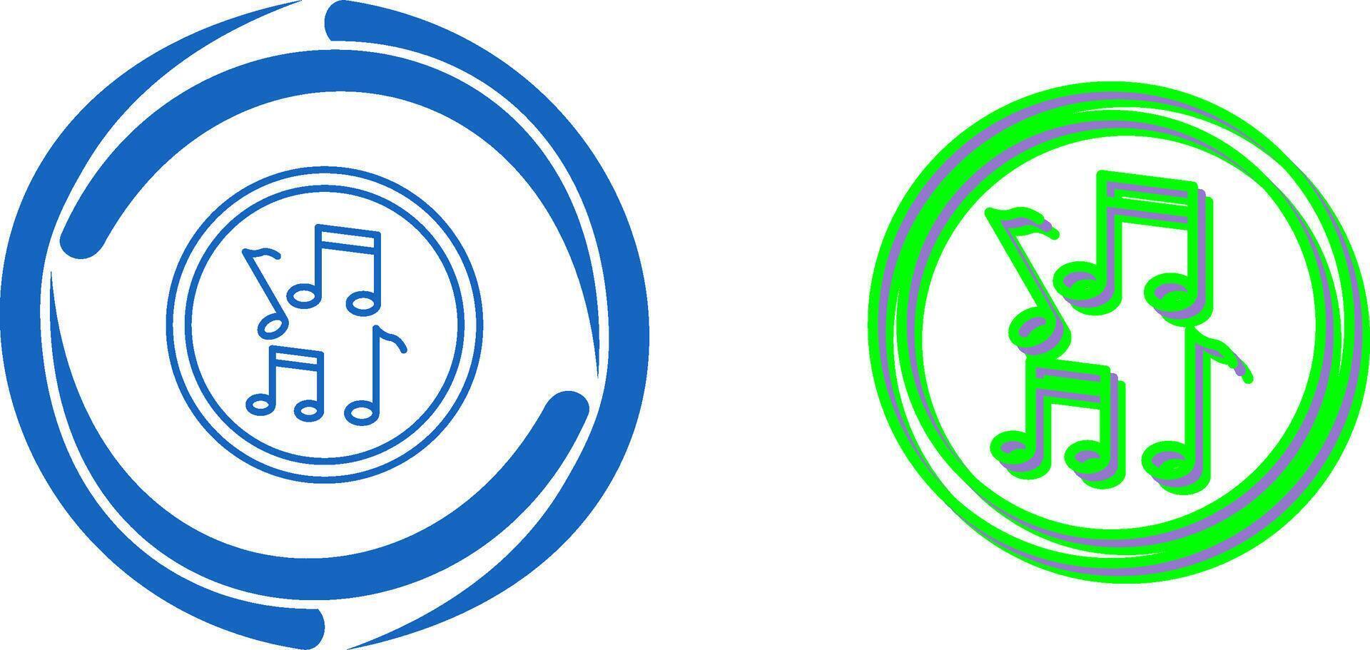 Musical Notes Icon Design vector