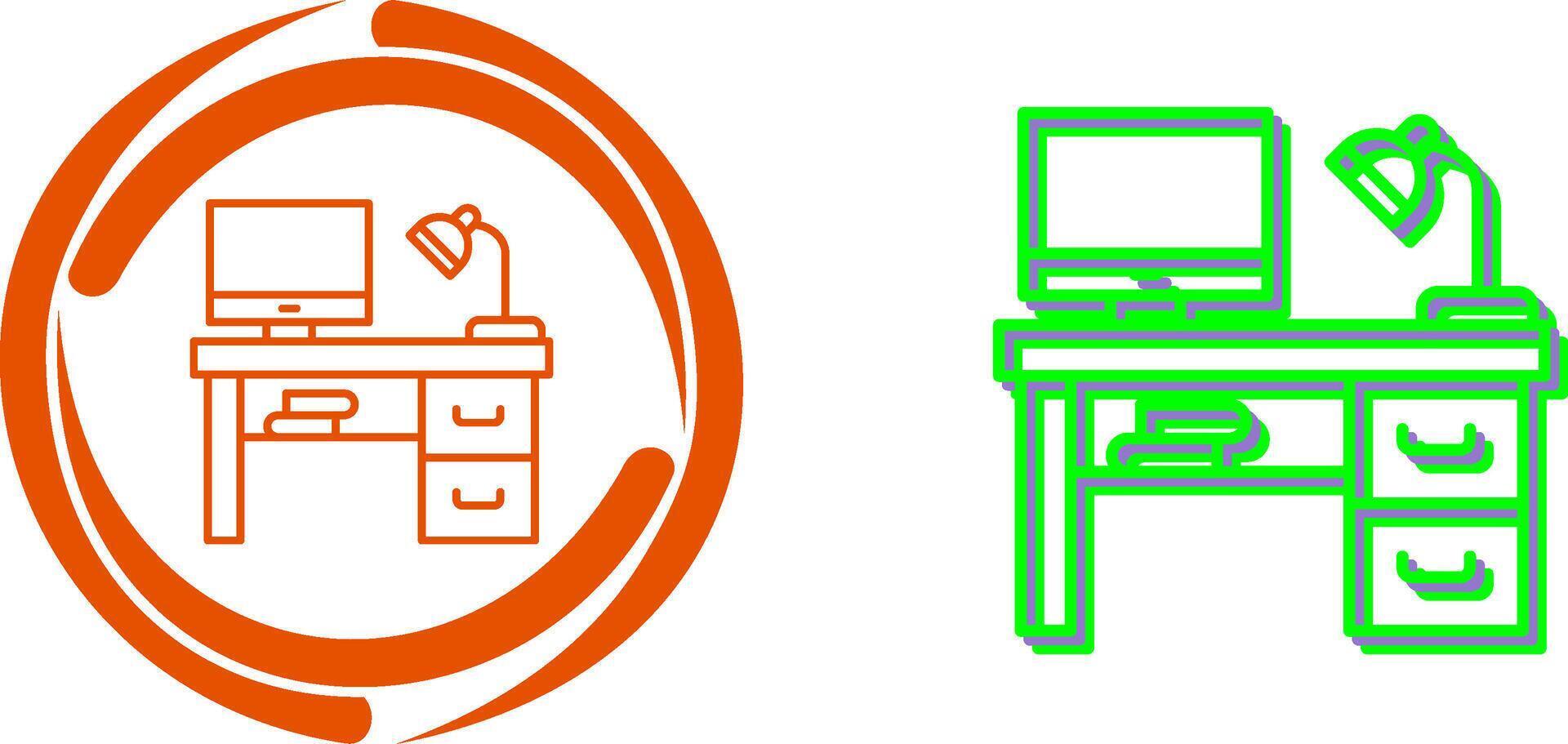 Desk Icon Design vector