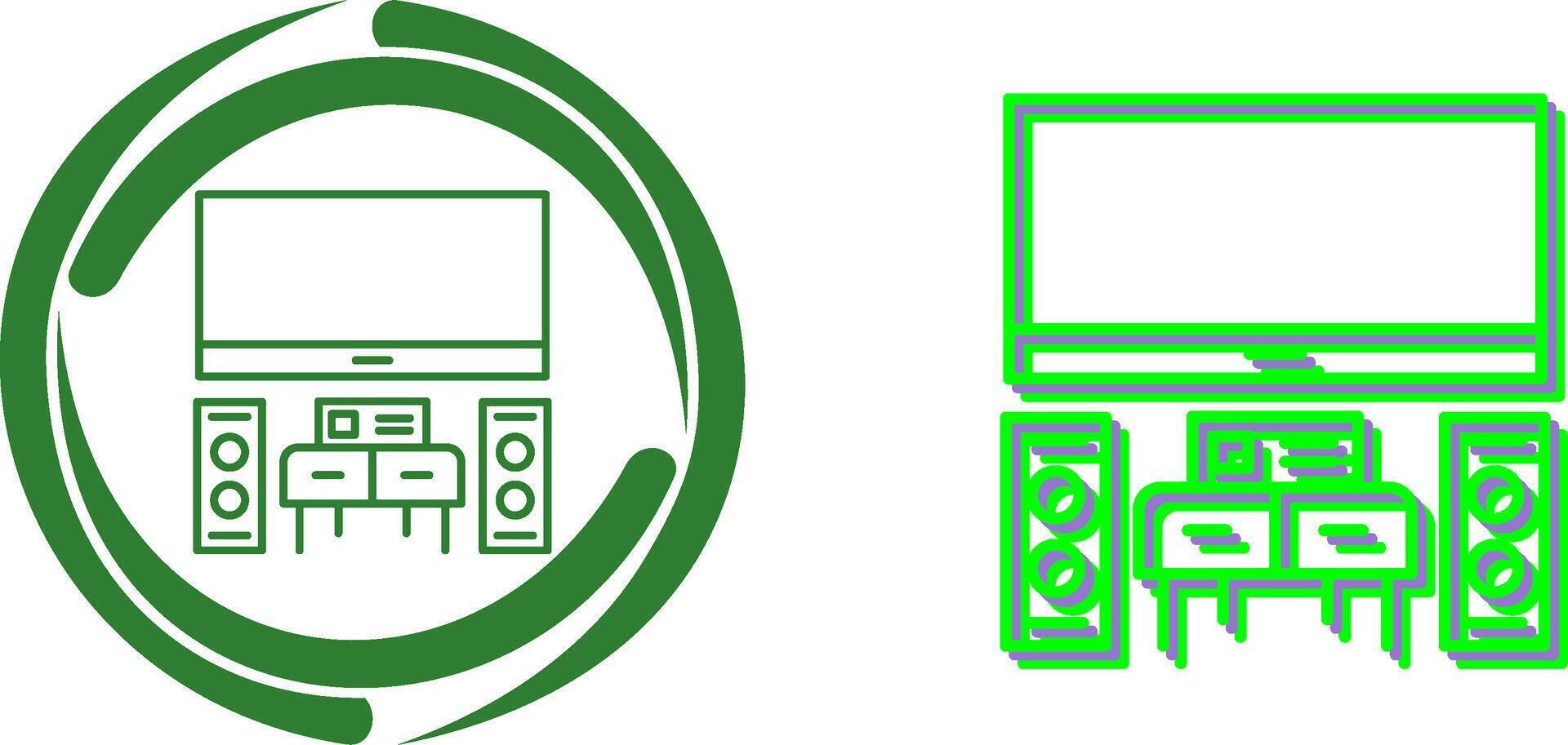 Home Theater Icon Design vector
