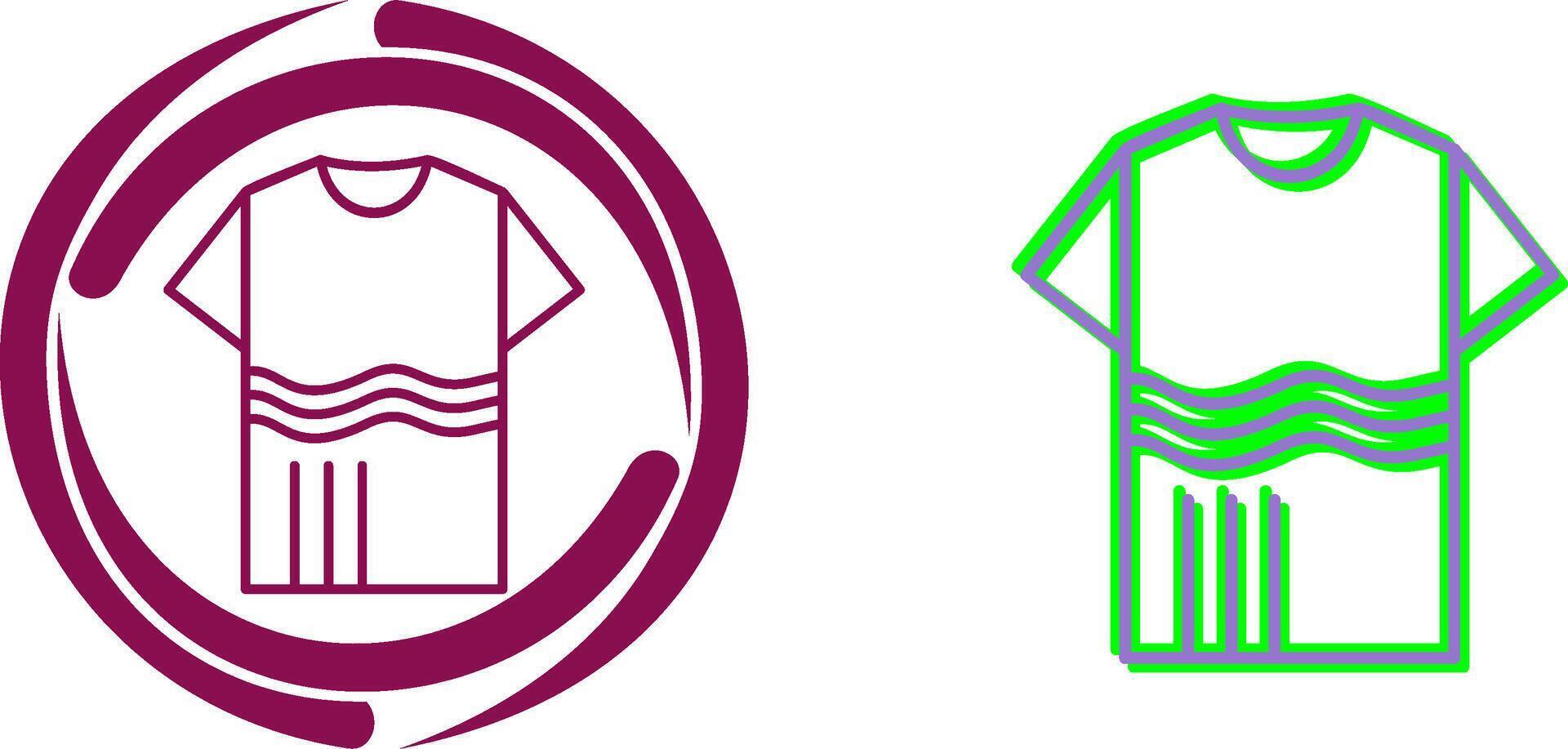 T Shirt with lines Icon Design vector