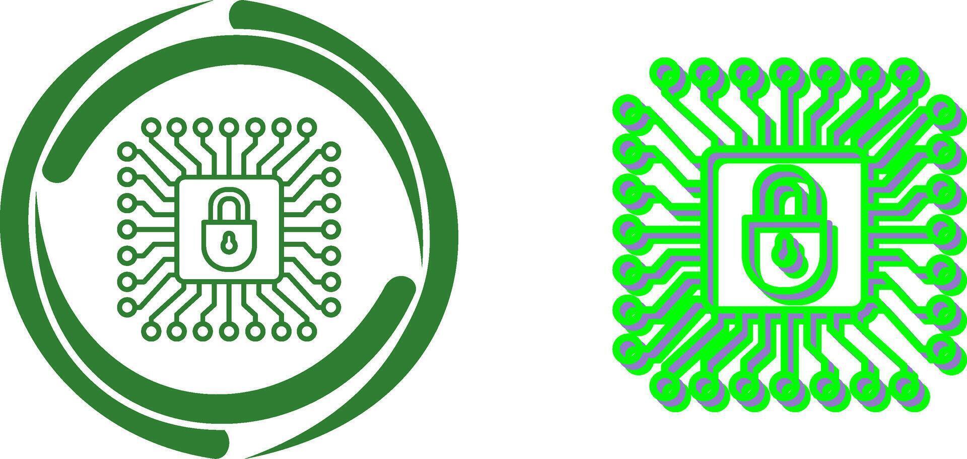Cyber Protection Icon Design vector