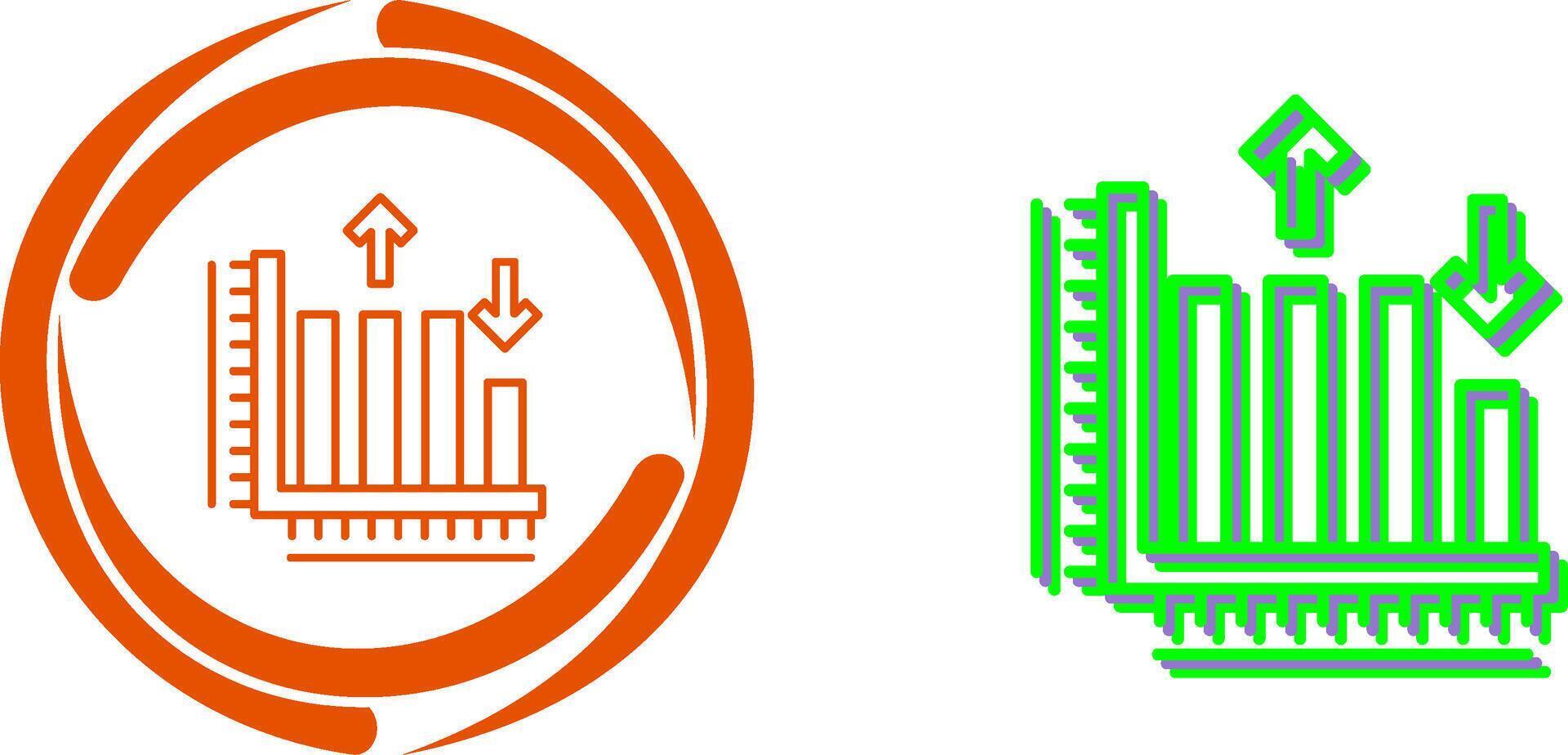 Bar Graph Icon Design vector