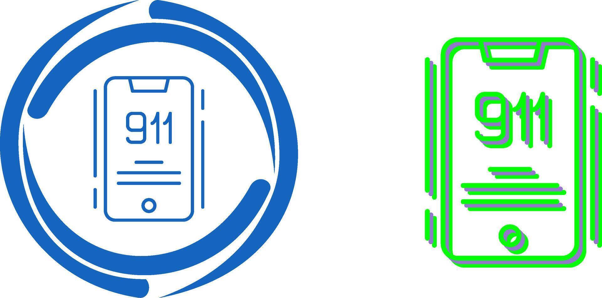 911 Icon Design vector