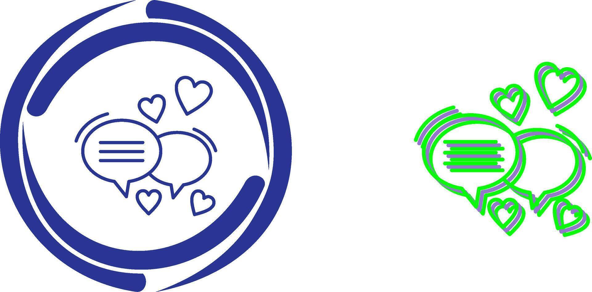 Love Chat Icon Design vector
