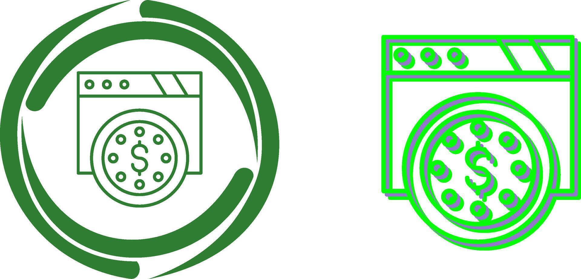 Dollar Coin Icon Design vector