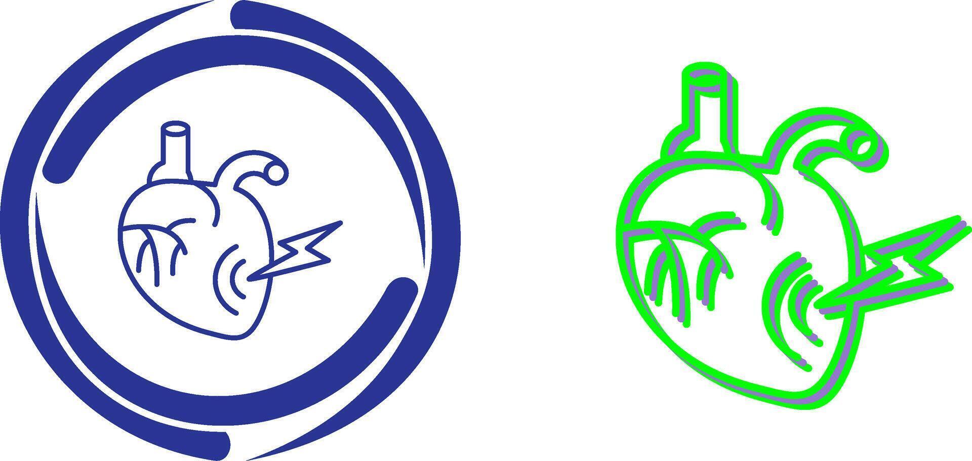 Heart Attack Icon Design vector