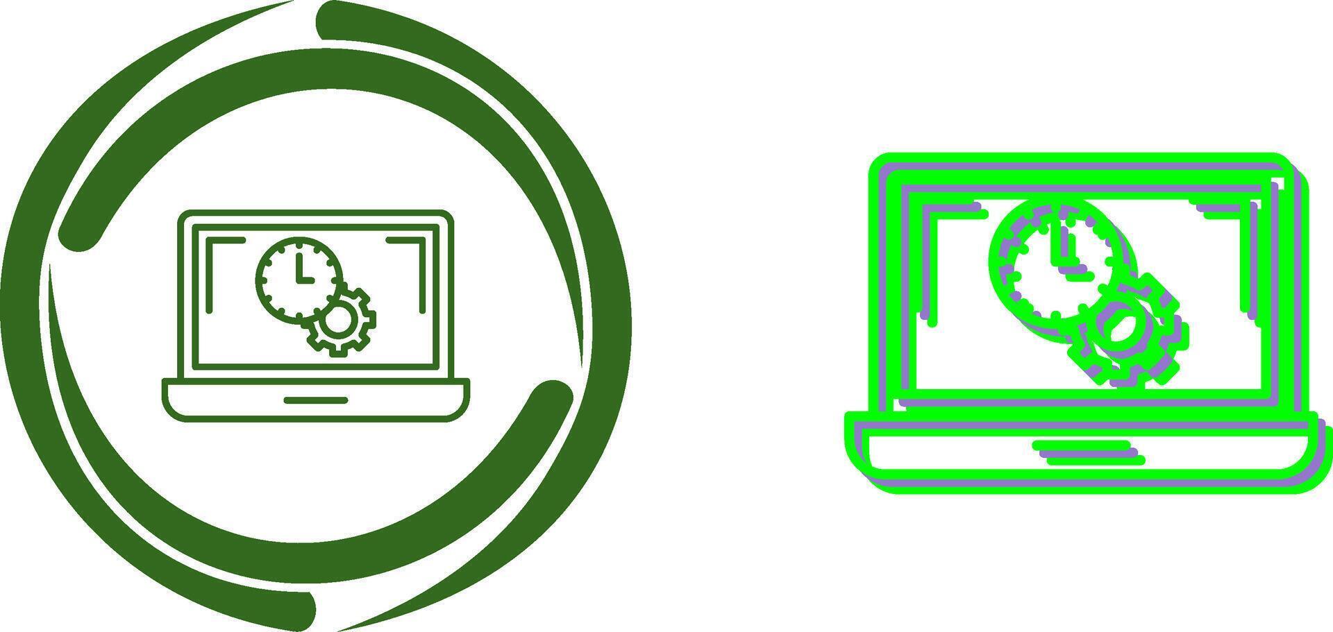 Flex Time Icon Design vector