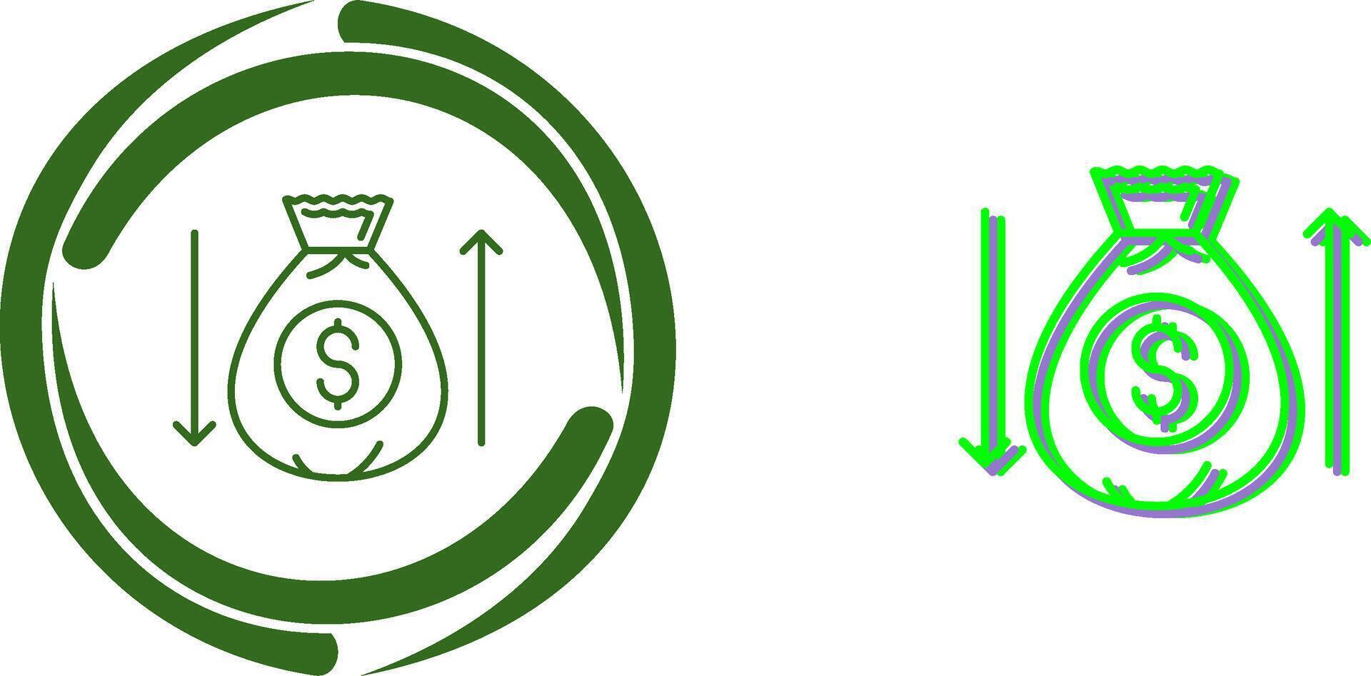 Money Bag Icon Design vector