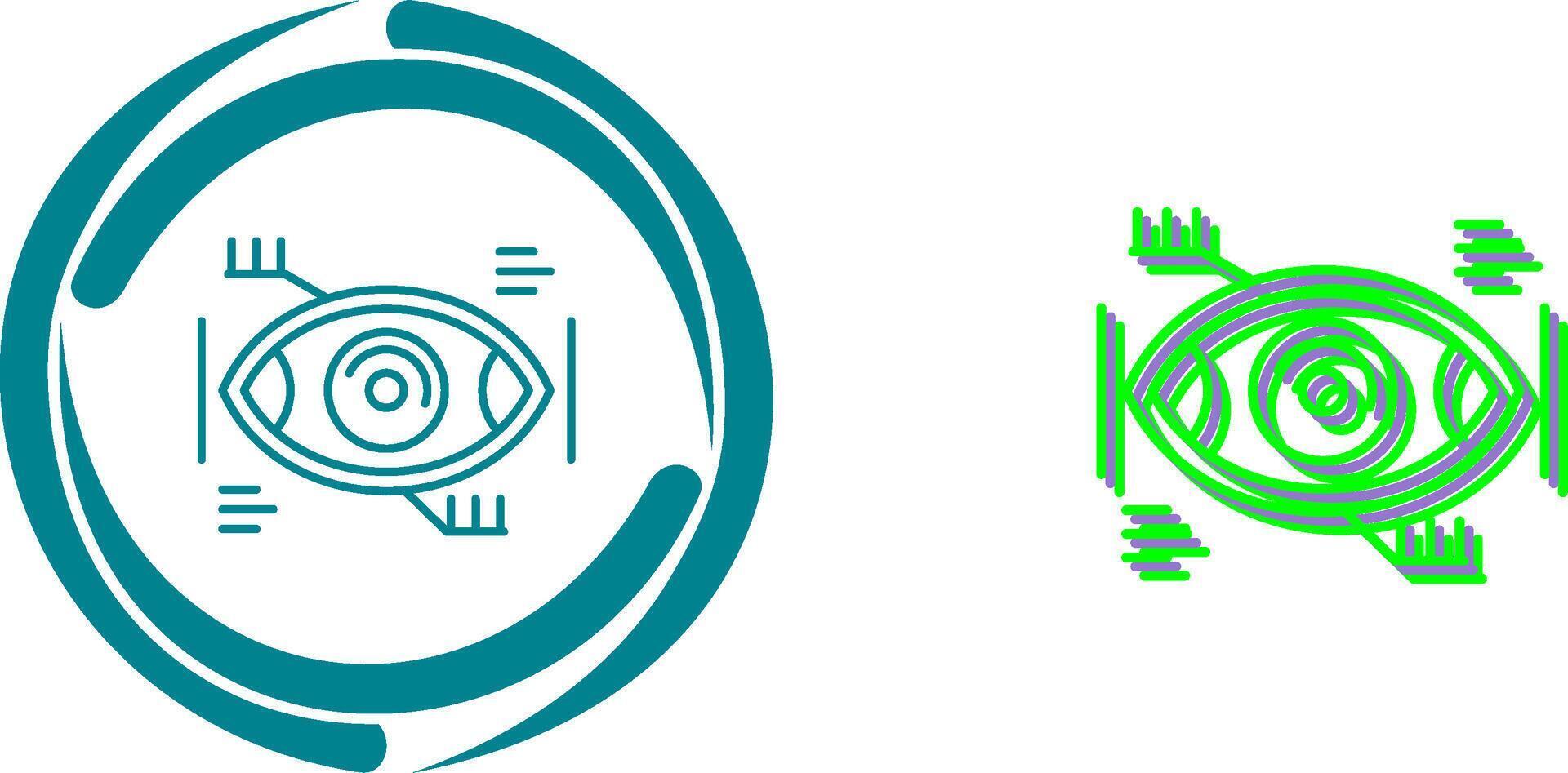 Eye Recongnition Icon Design vector