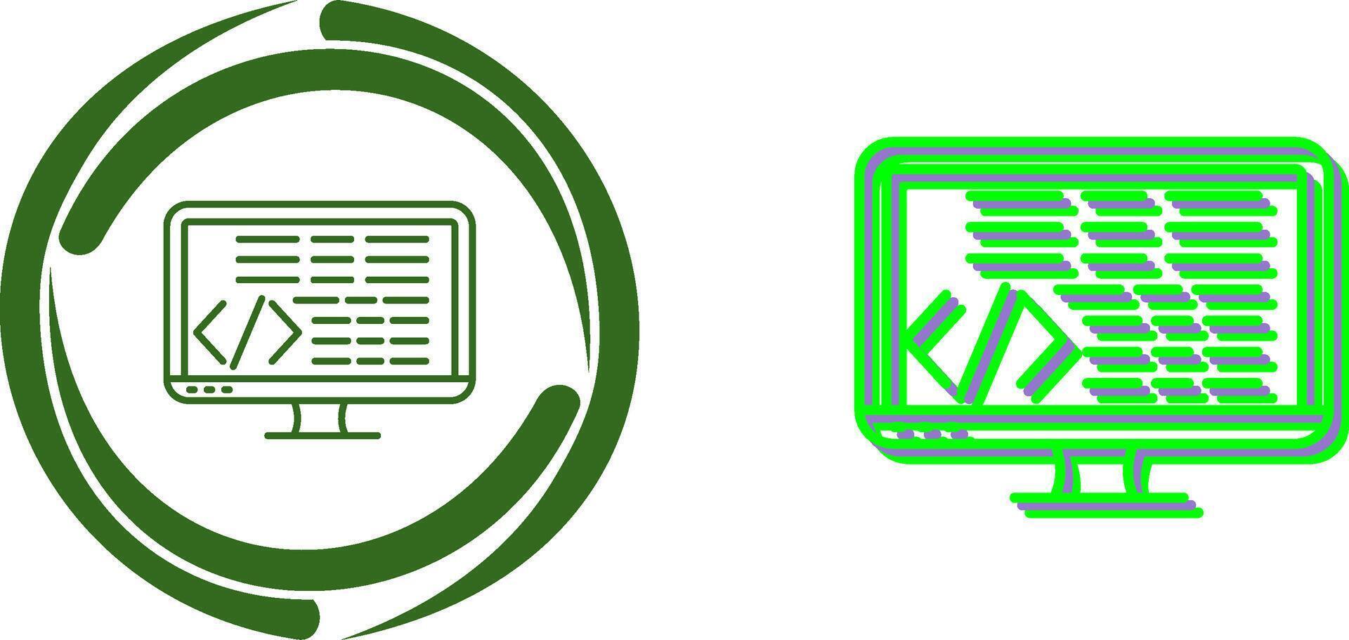 Coding Icon Design vector
