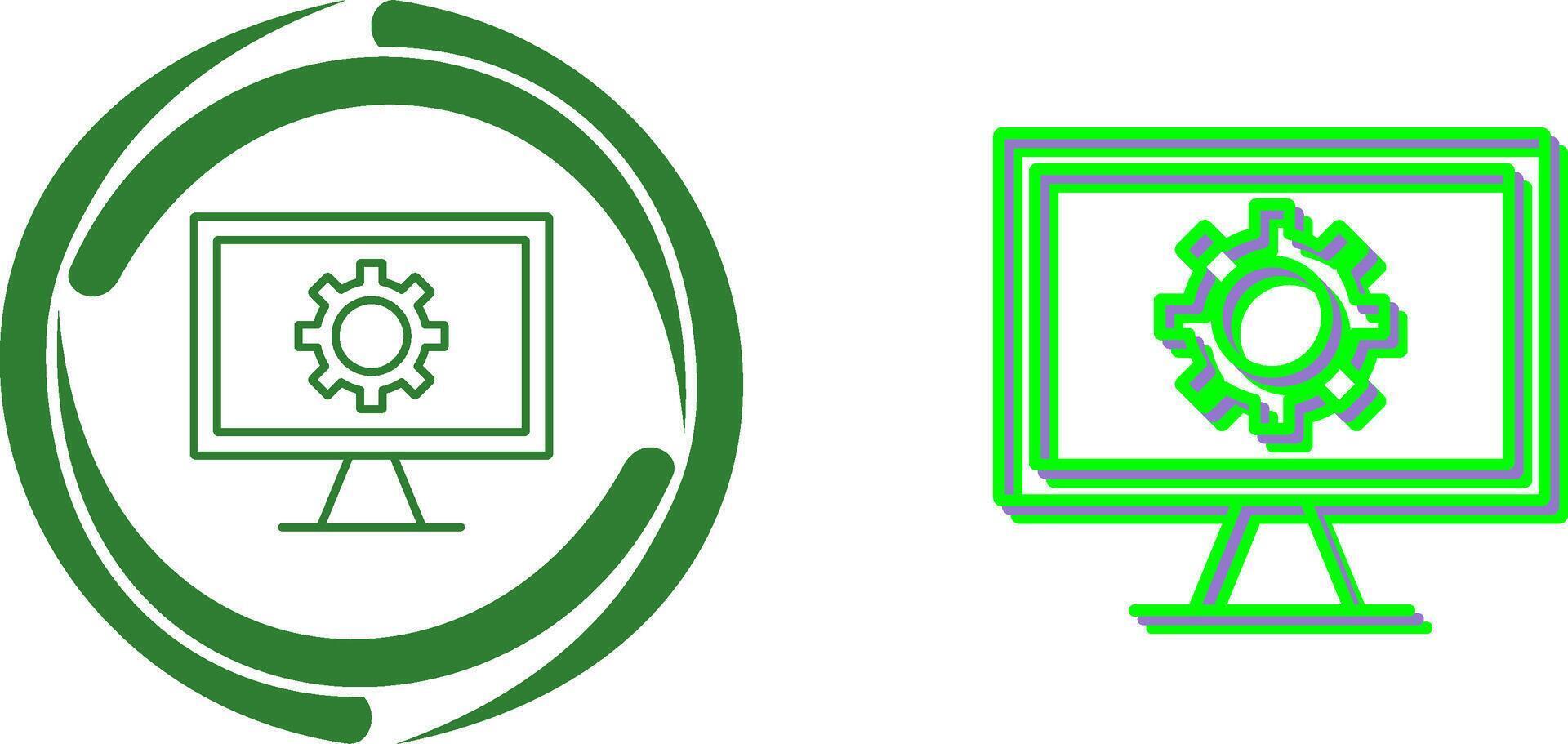 Monitor Screen Icon Design vector