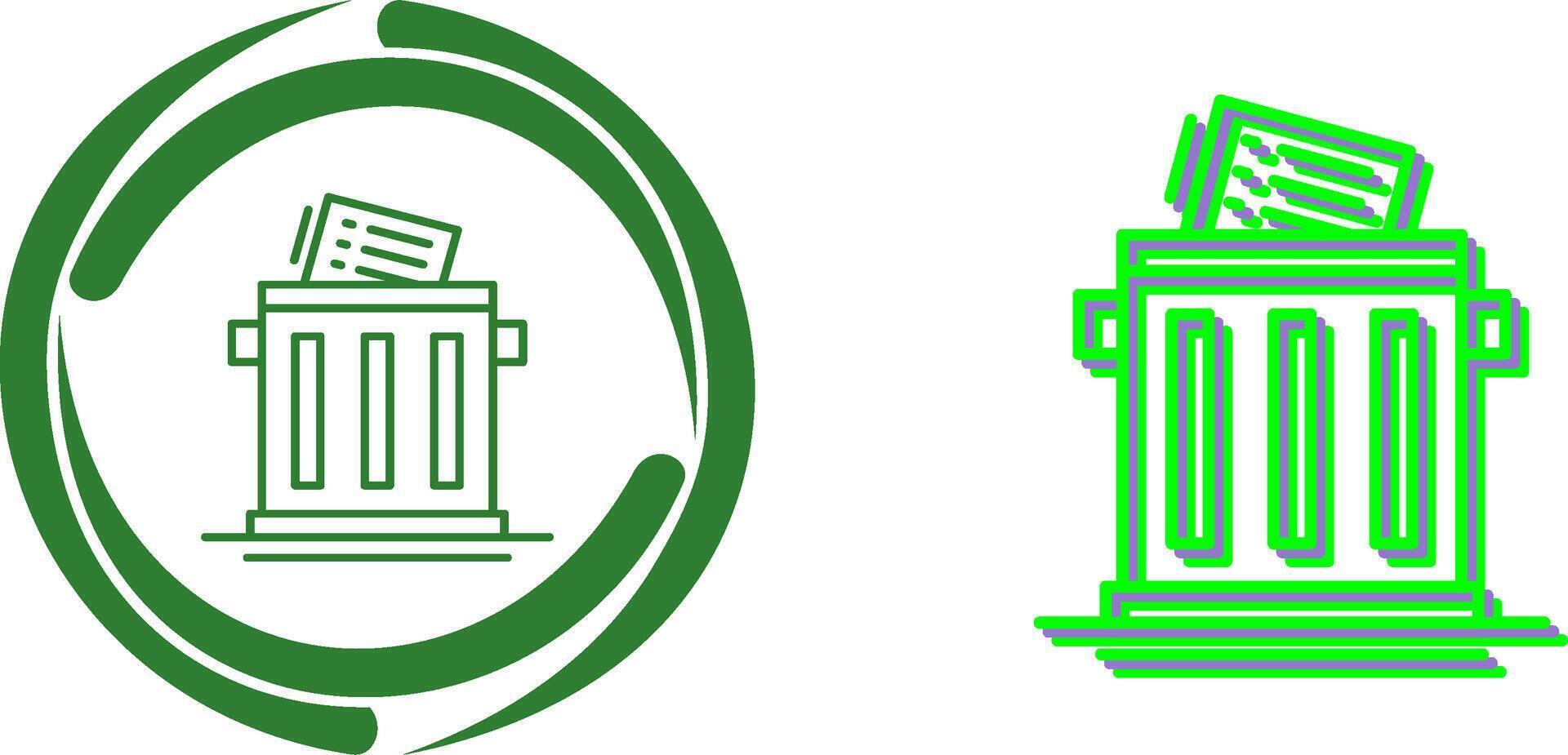 Trash List Icon Design vector