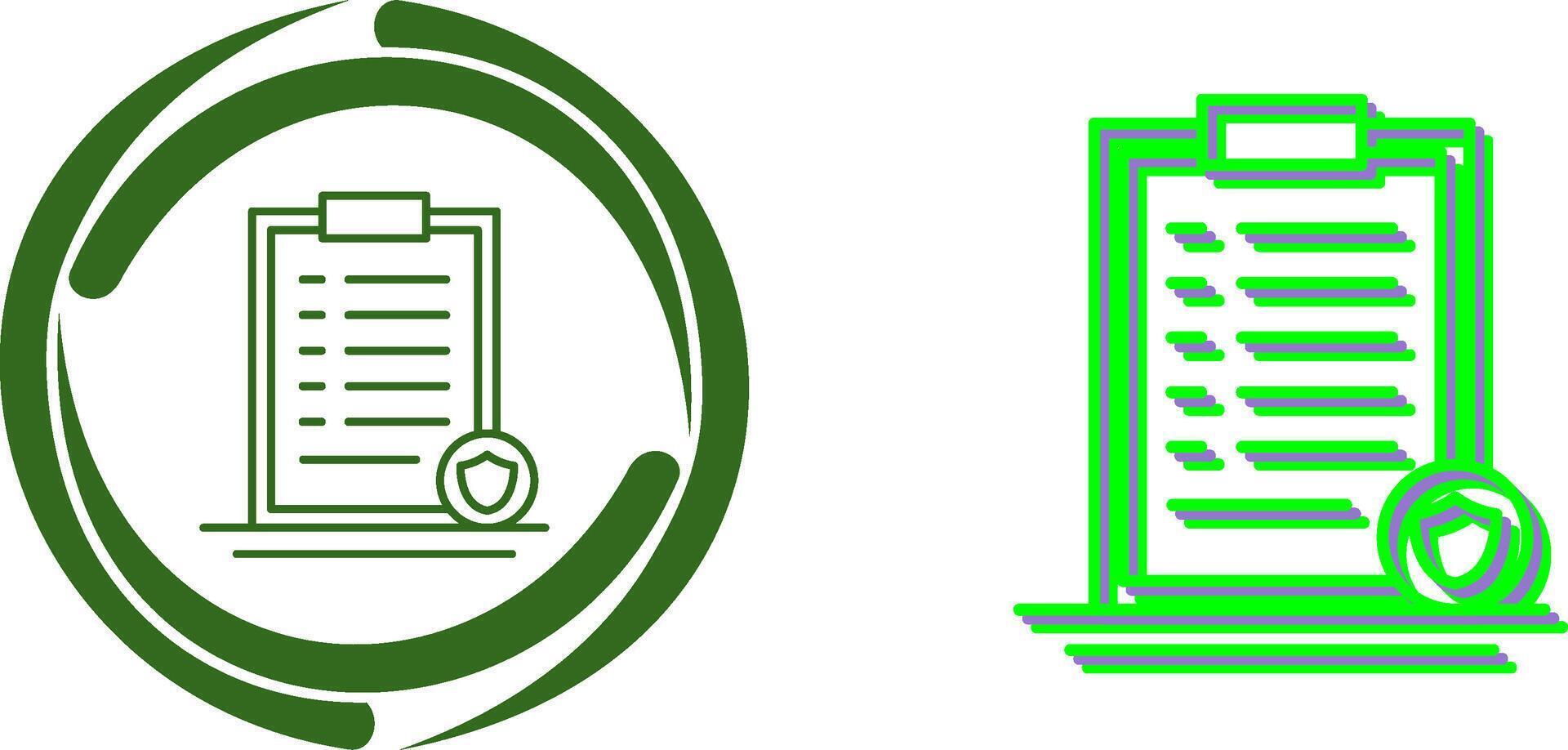 List Protection Icon Design vector