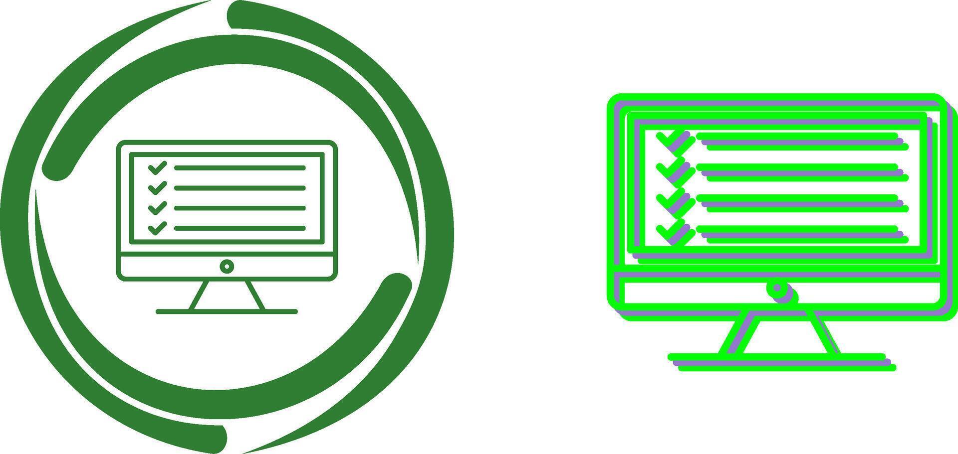 Online Checklist Icon Design vector