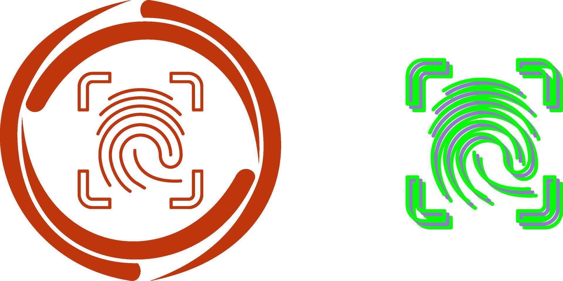 Finger Print Icon Design vector