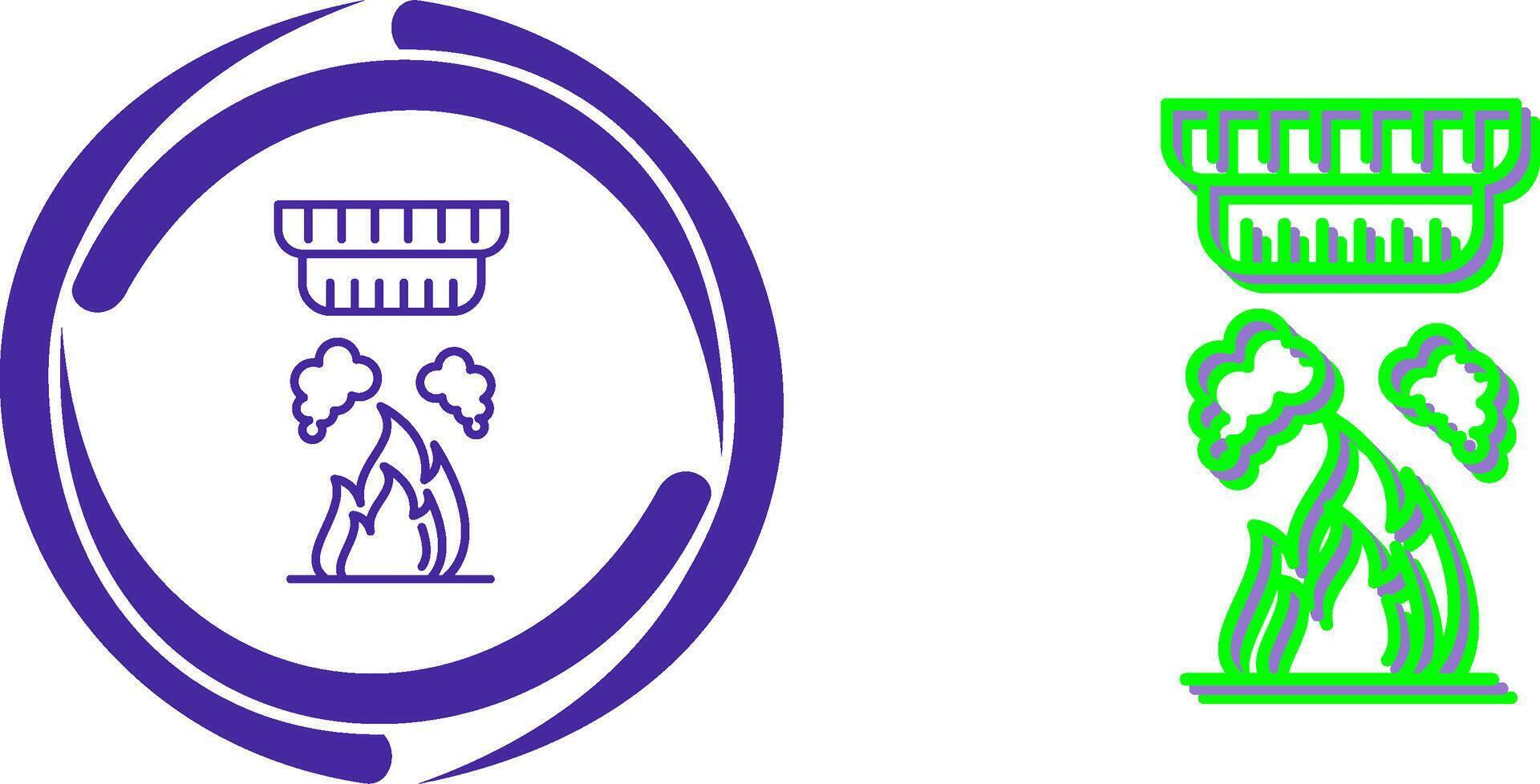 Smoke Detector Icon Design vector