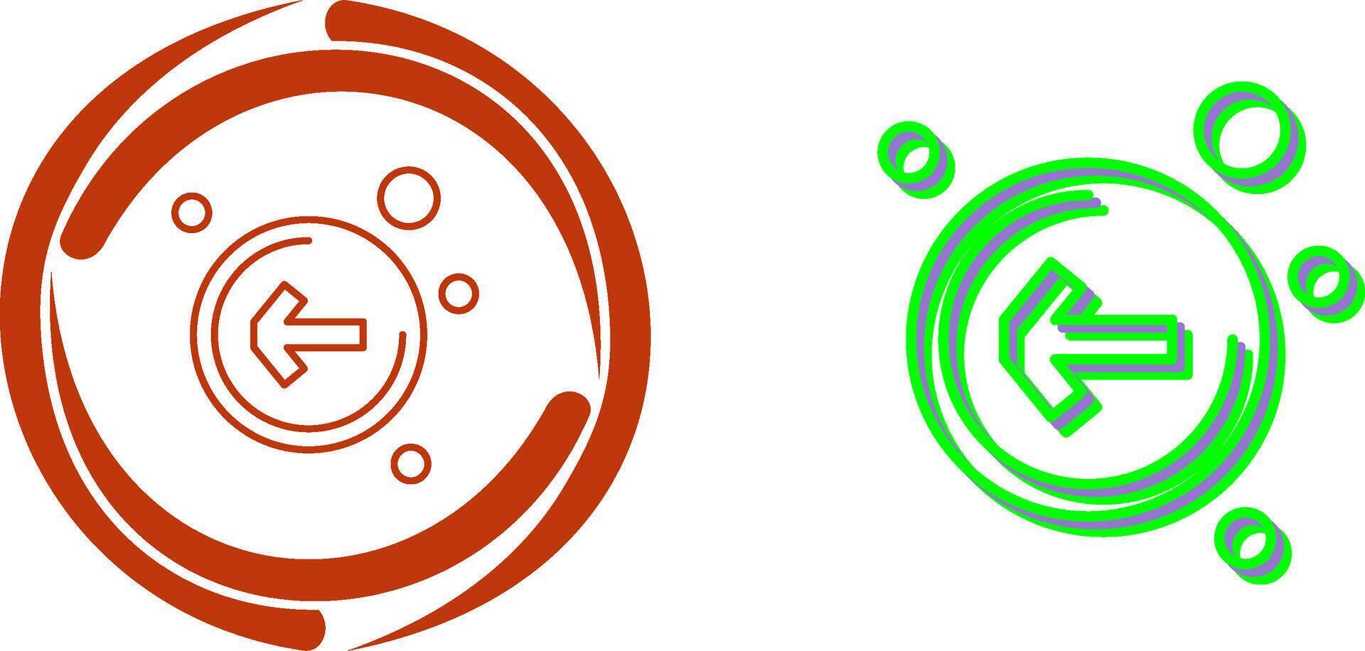 Left Arrow Icon Design vector