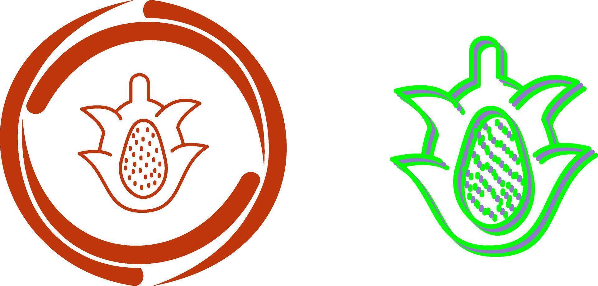 Dragon Fruit Icon Design vector