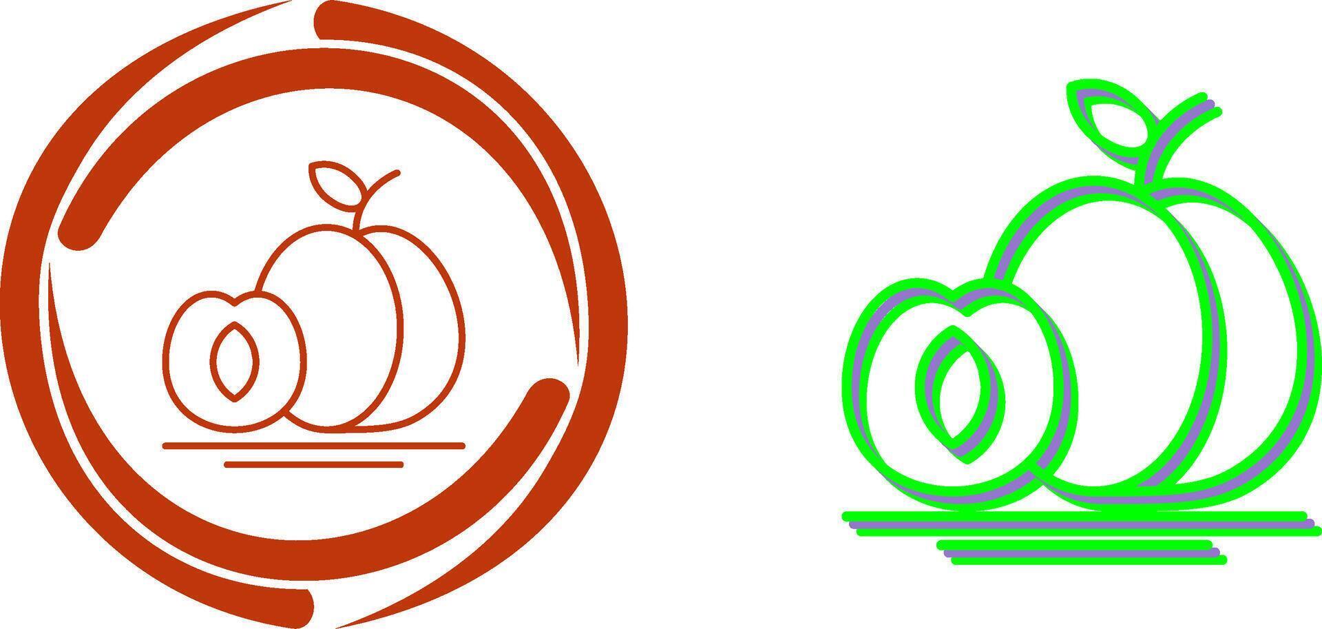 Apricot Icon Design vector