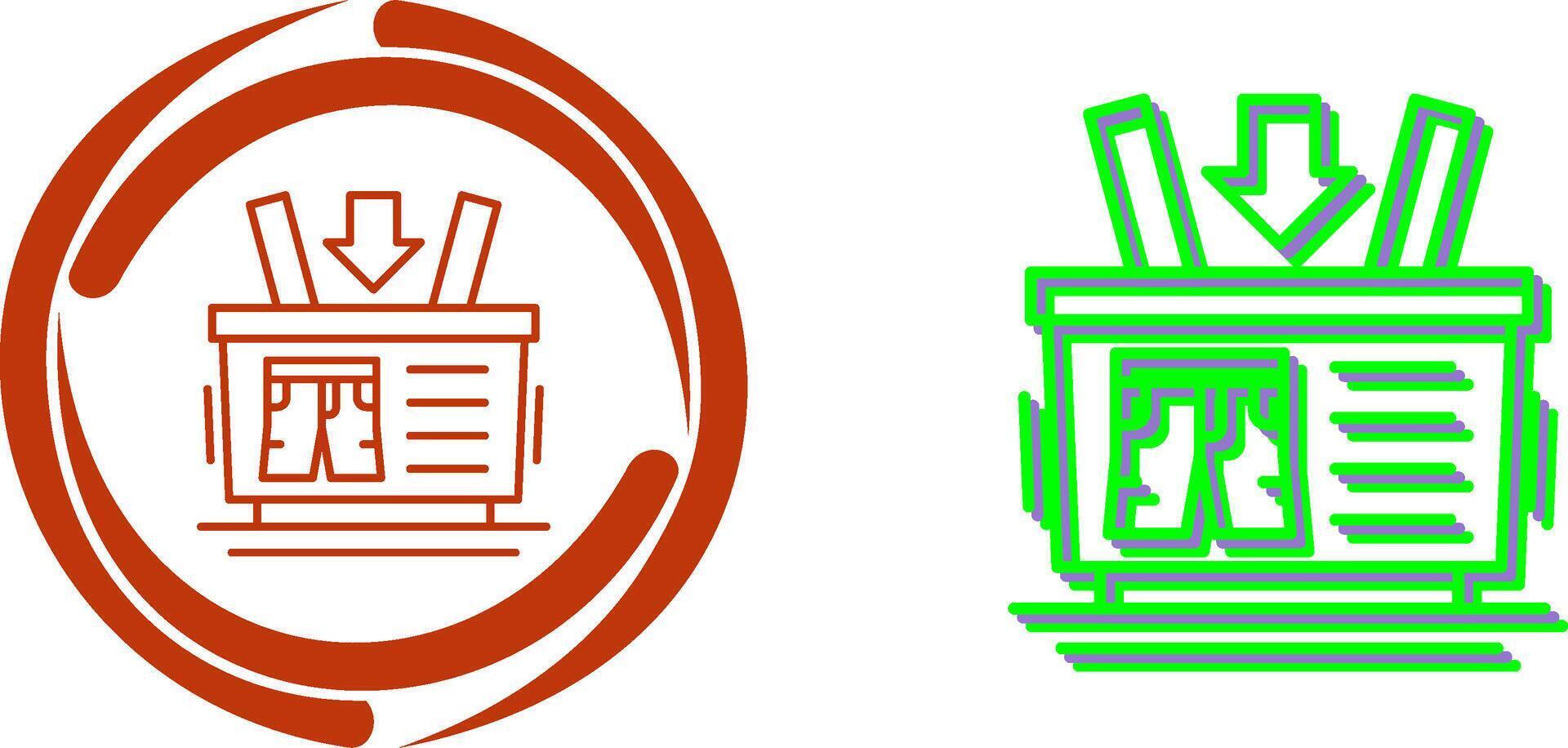 Shopping Basket Icon Design vector