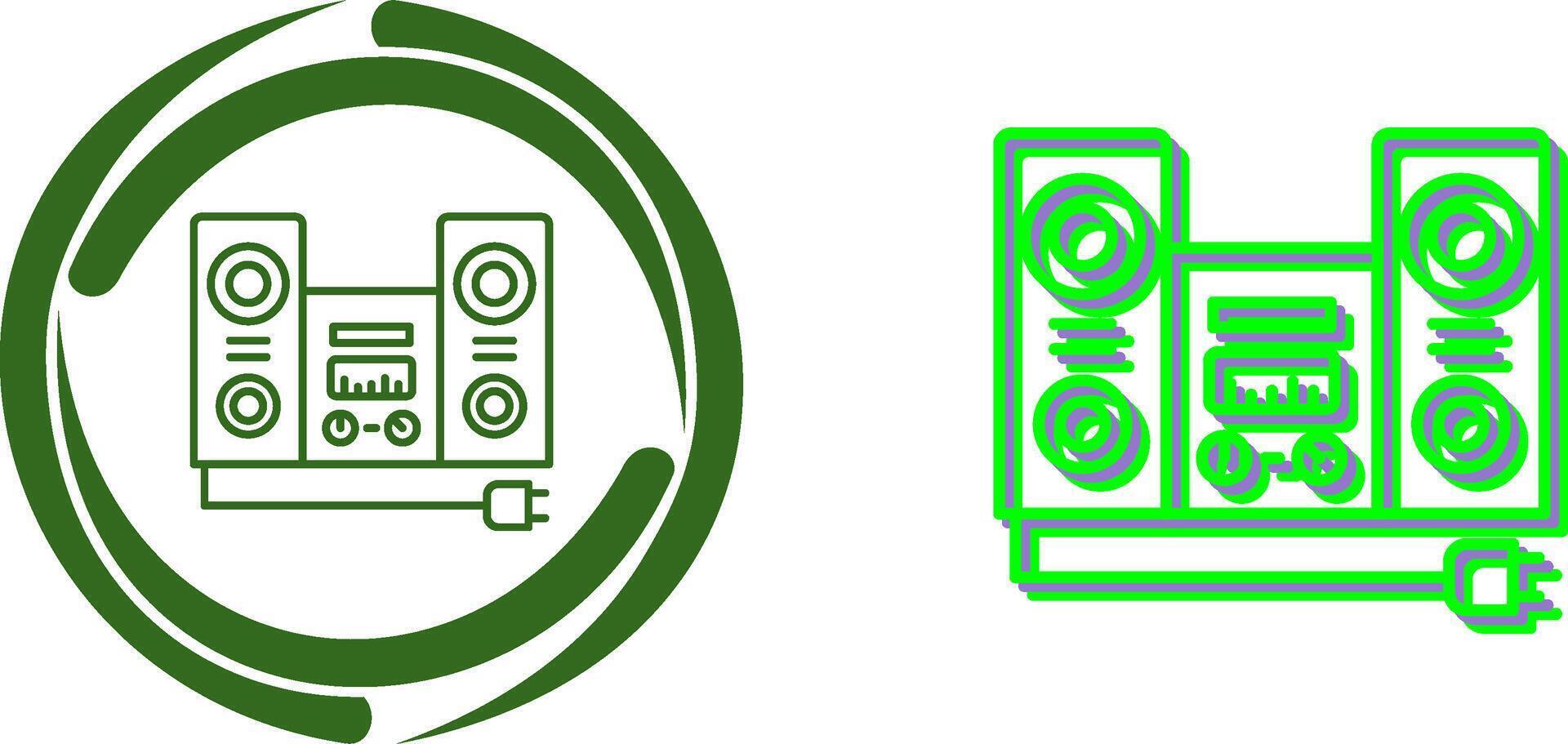 Stereo Icon Design vector