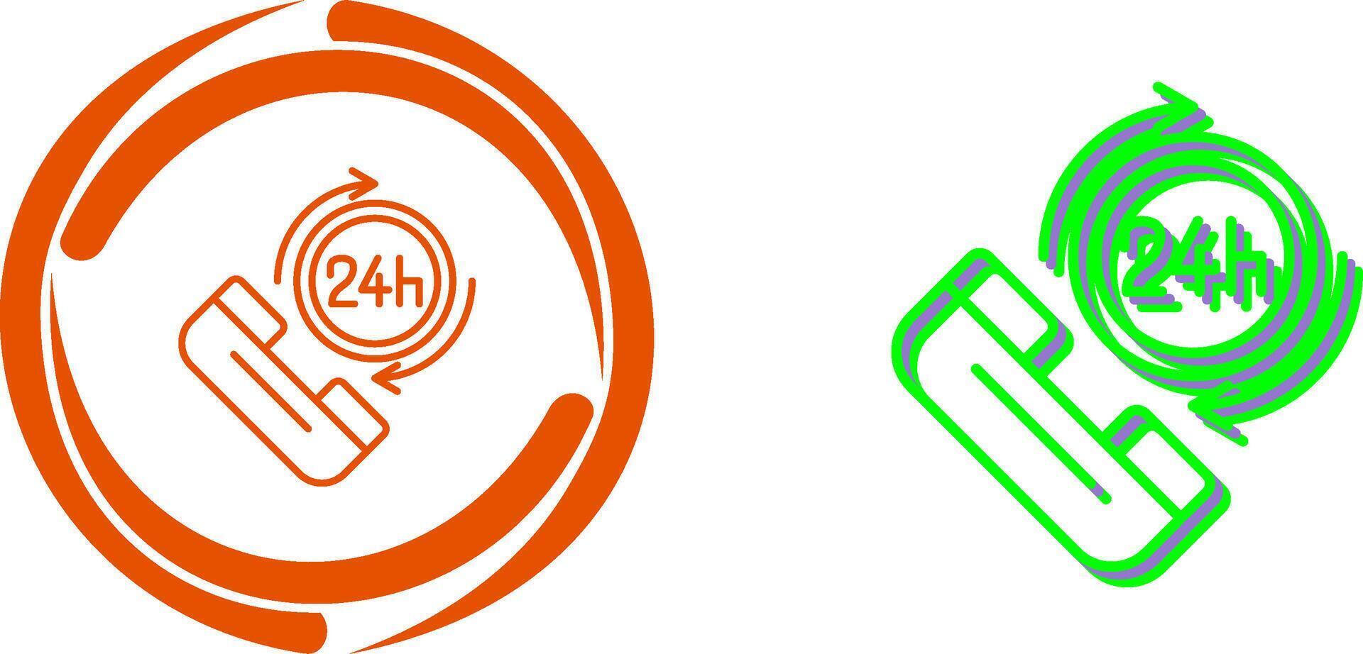 24h Icon Design vector