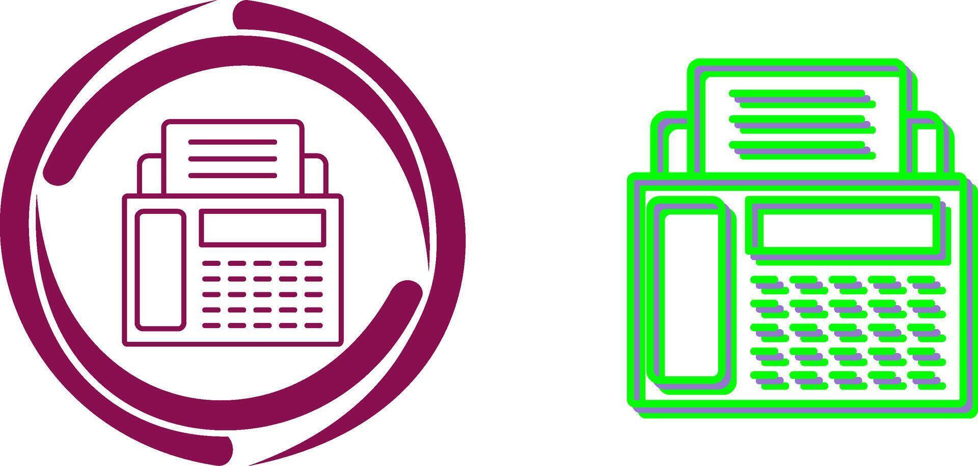 Fax Machine Icon Design vector