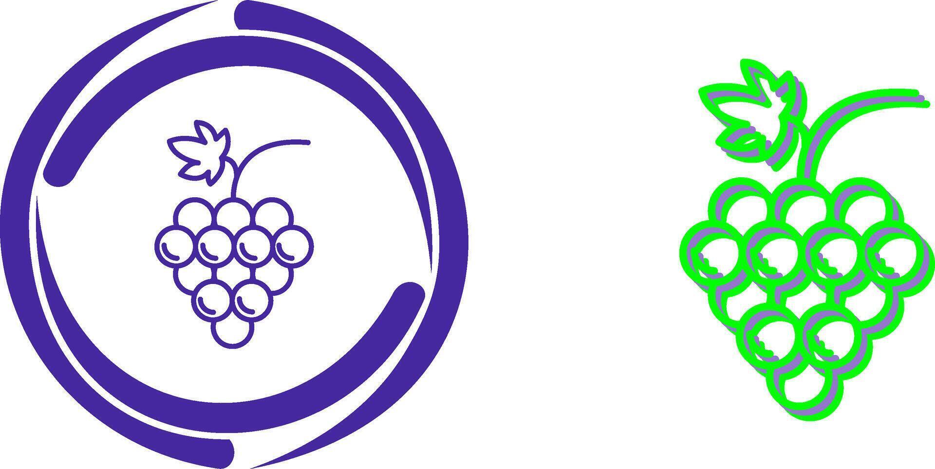 Grapes Icon Design vector
