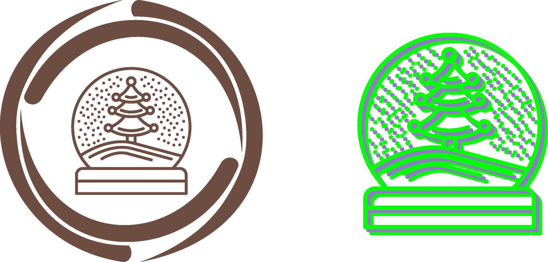 Snow Glob Icon Design vector