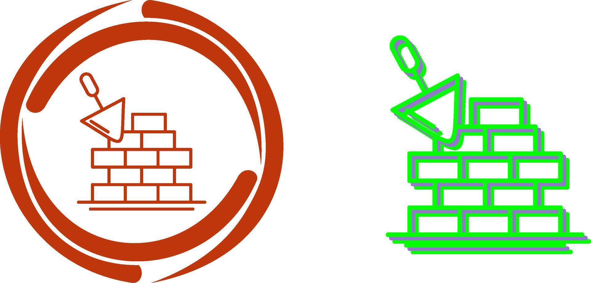 Brickwall Icon Design vector