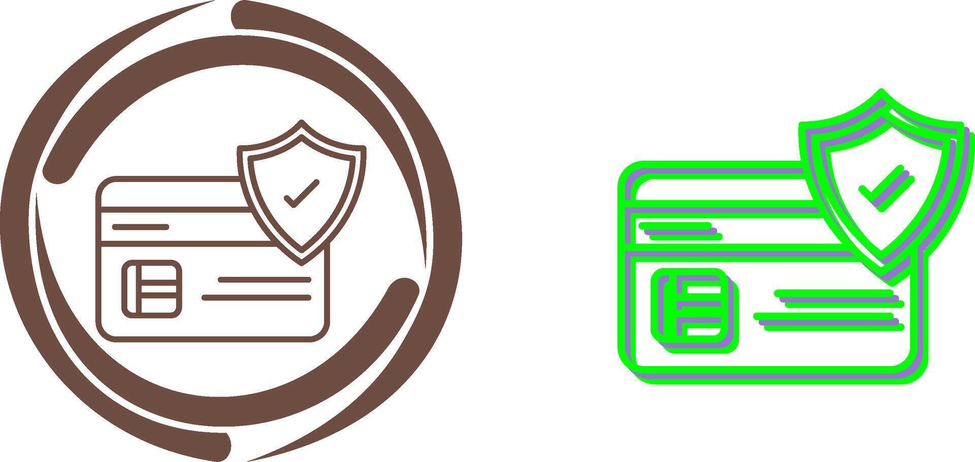 Card Protection Icon Design vector