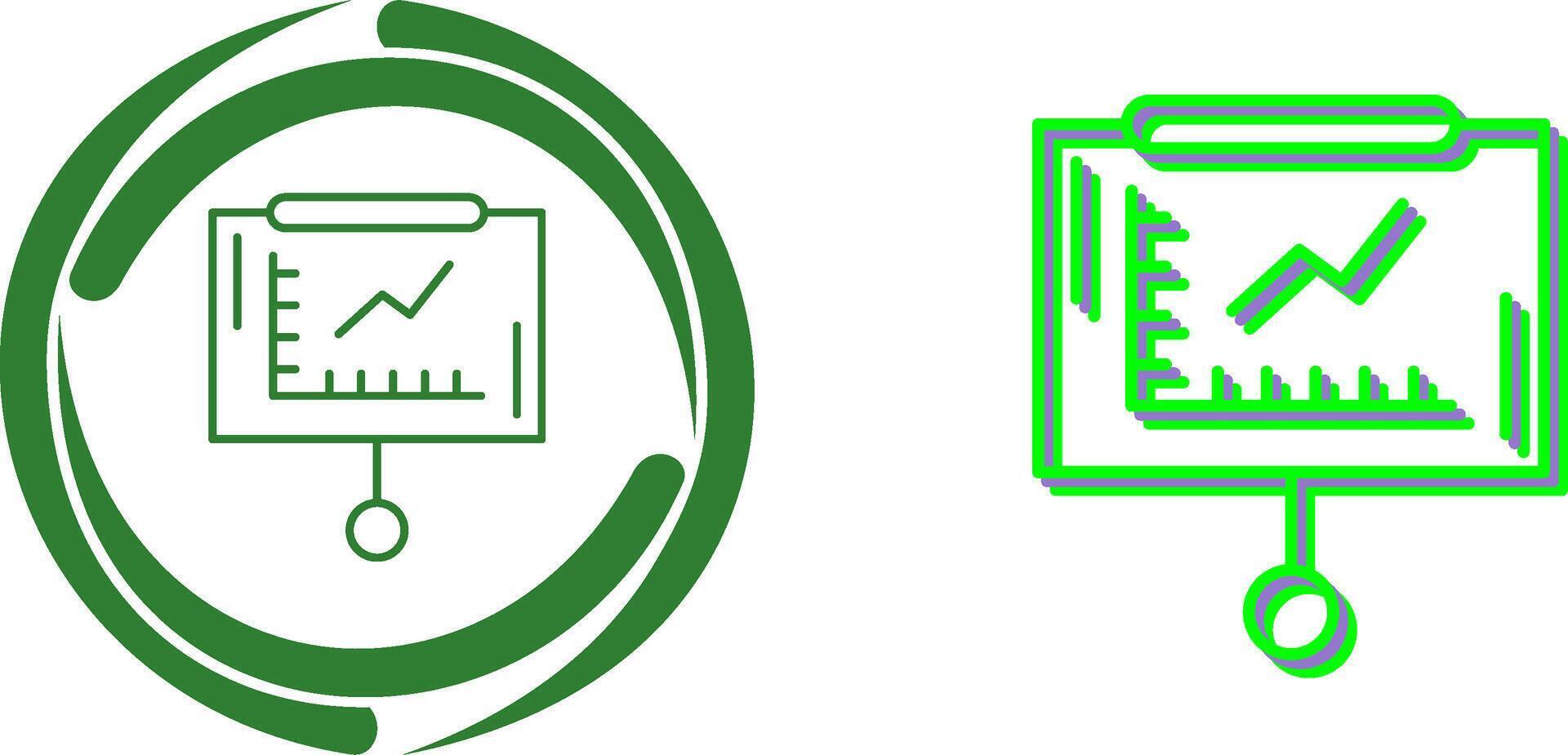 Line Graph Icon Design vector