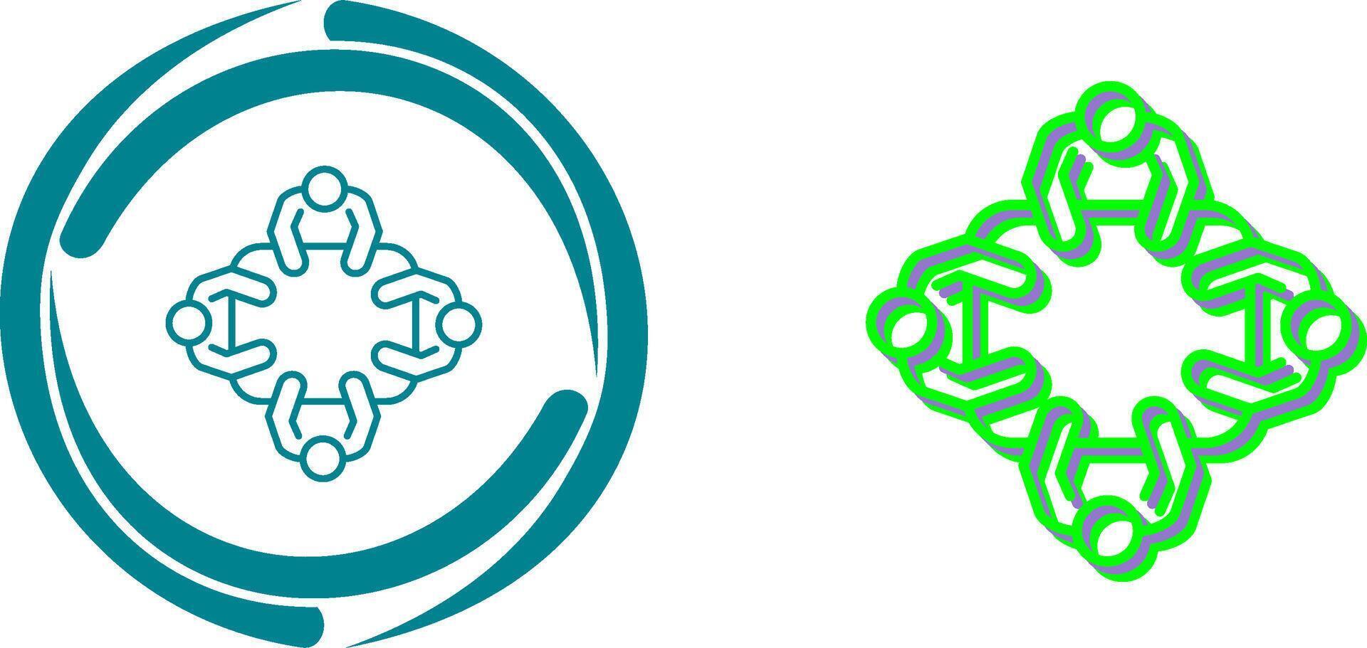 Staff Meeting Icon Design vector