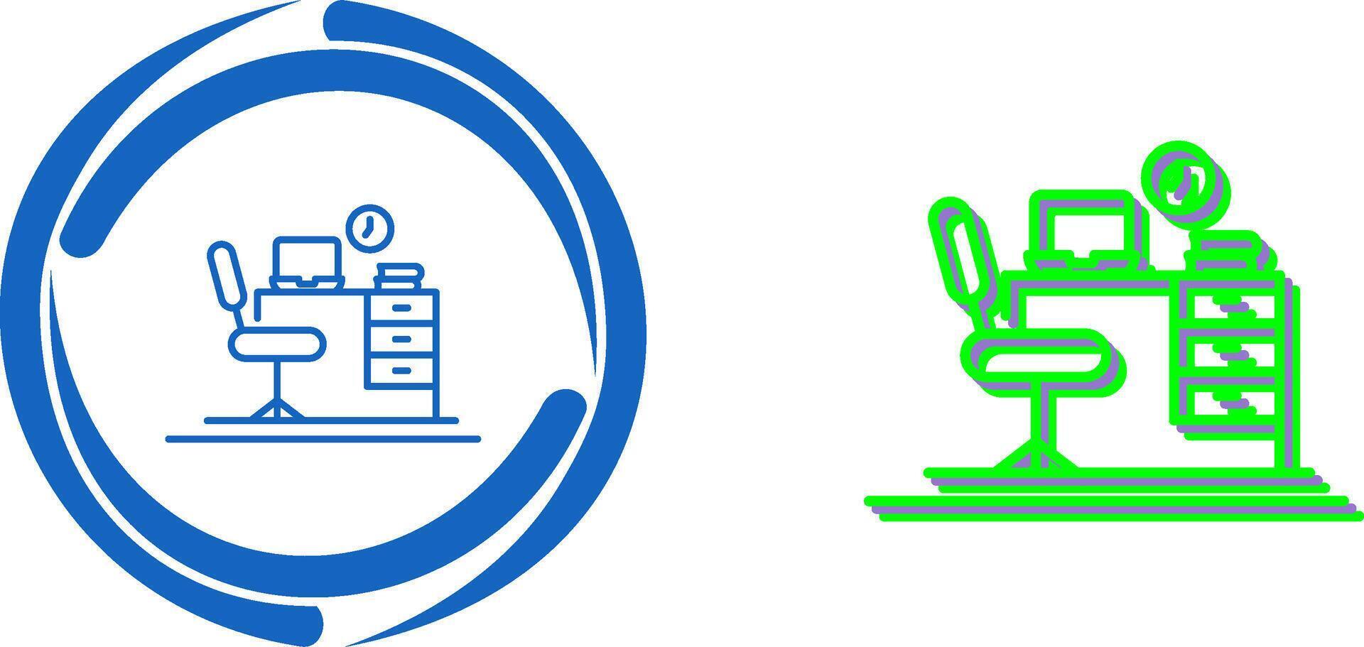 Office Desk Icon Design vector