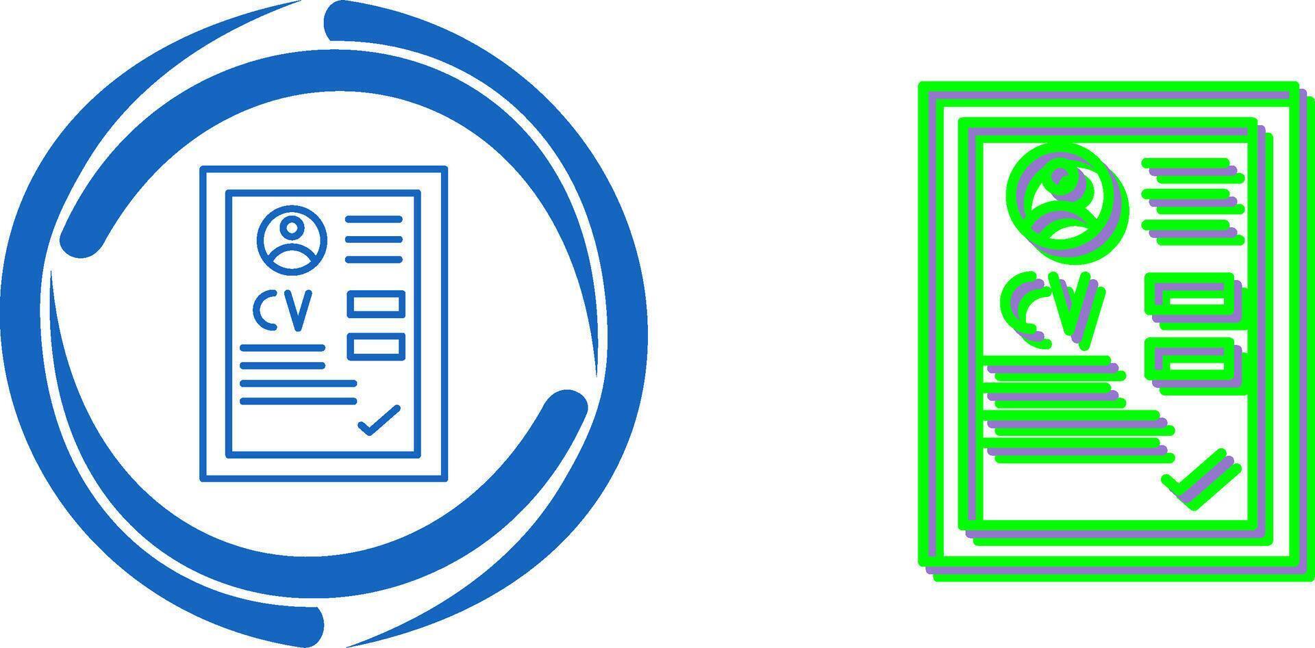CV Icon Design vector