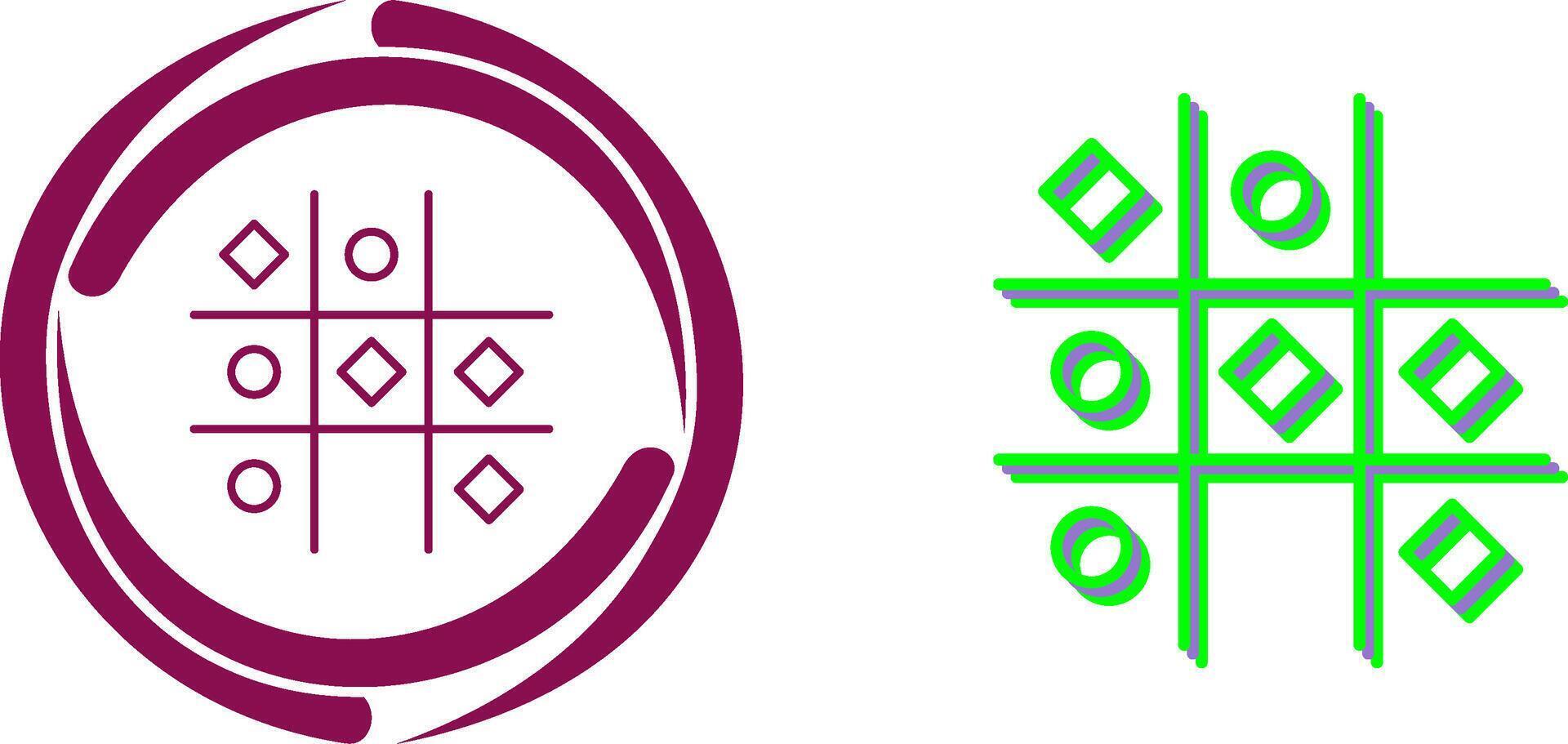 Tic Tac Toe Icon Design vector